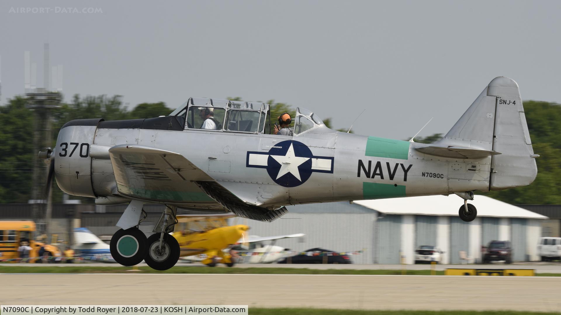 N7090C, North American SNJ-4 Texan C/N 88-13370, Airventure 2018