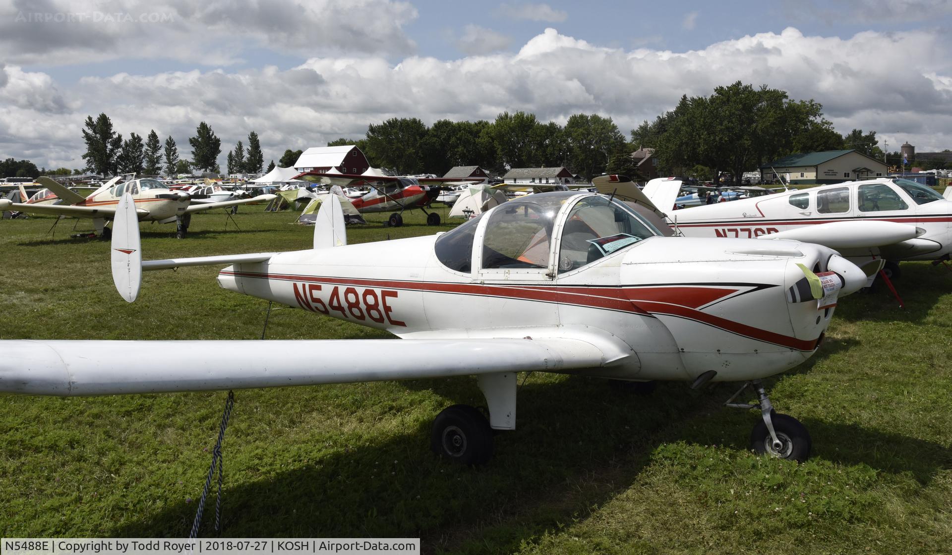 N5488E, 1965 Alon A2 Aircoupe C/N A-22, Airventure 2018