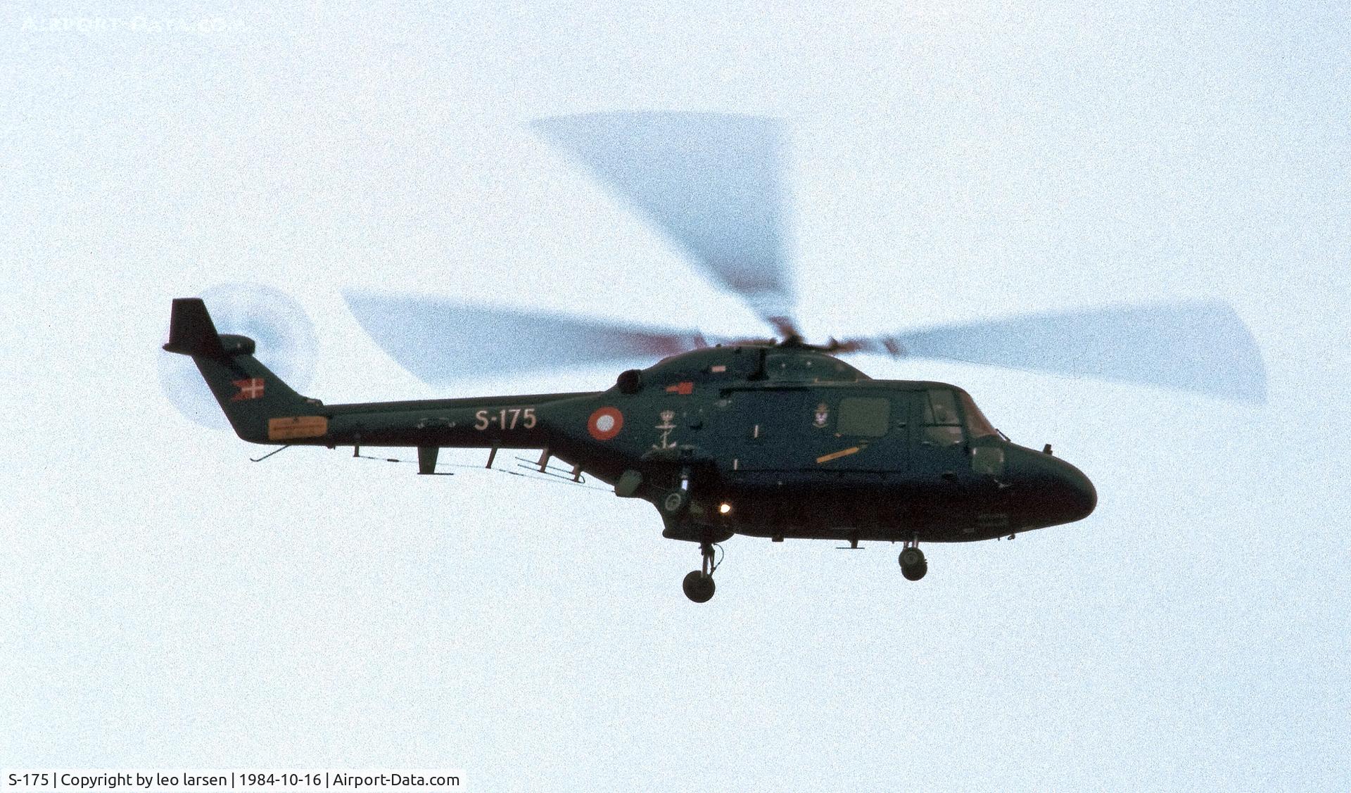 S-175, 1980 Westland Lynx MK80 C/N 175, AB Værløse 16.10.1984