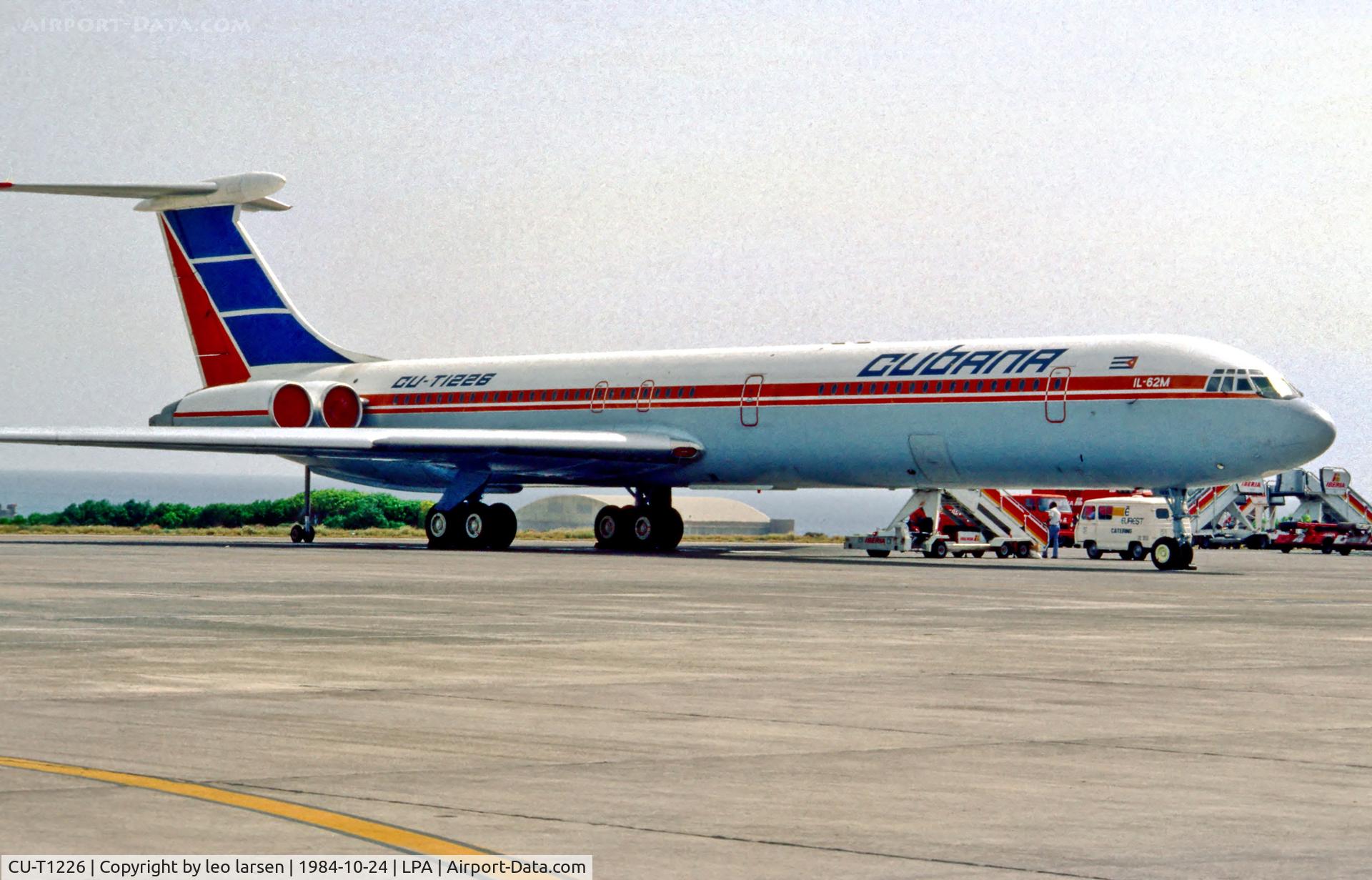 CU-T1226, 1982 Ilyushin Il-62M C/N 3242219, Las Palmas 24-10-1984