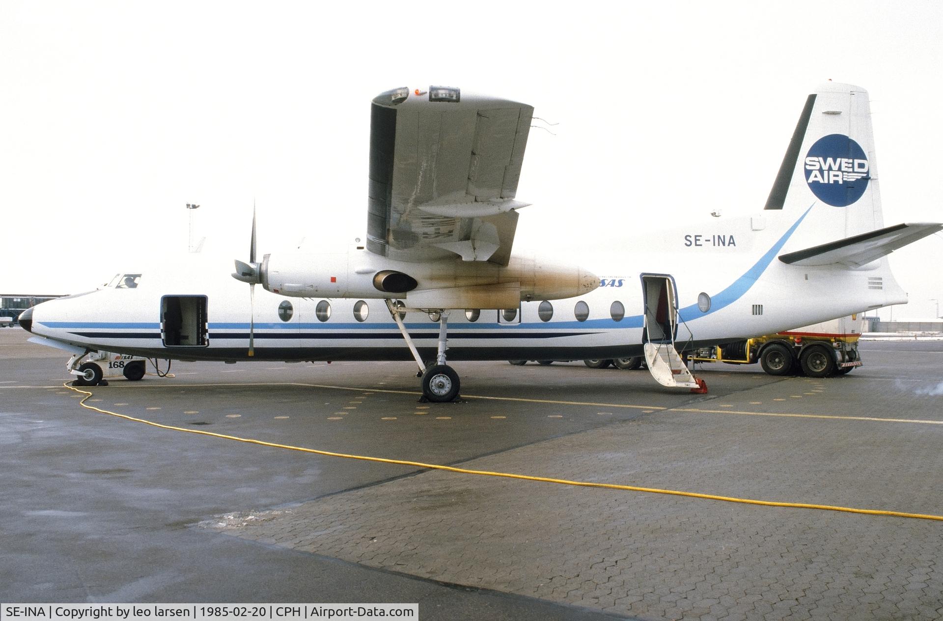 SE-INA, 1959 Fairchild F-27F C/N 69, Copenhagen 20.2.1985