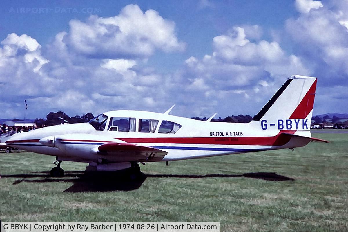 G-BBYK, 1973 Piper PA-23-250 Aztec E C/N 27-7405257, G-BBYK   Piper PA-23-250 Aztec E [27-7405257] (Bristol Air Taxis) 26/08/1974