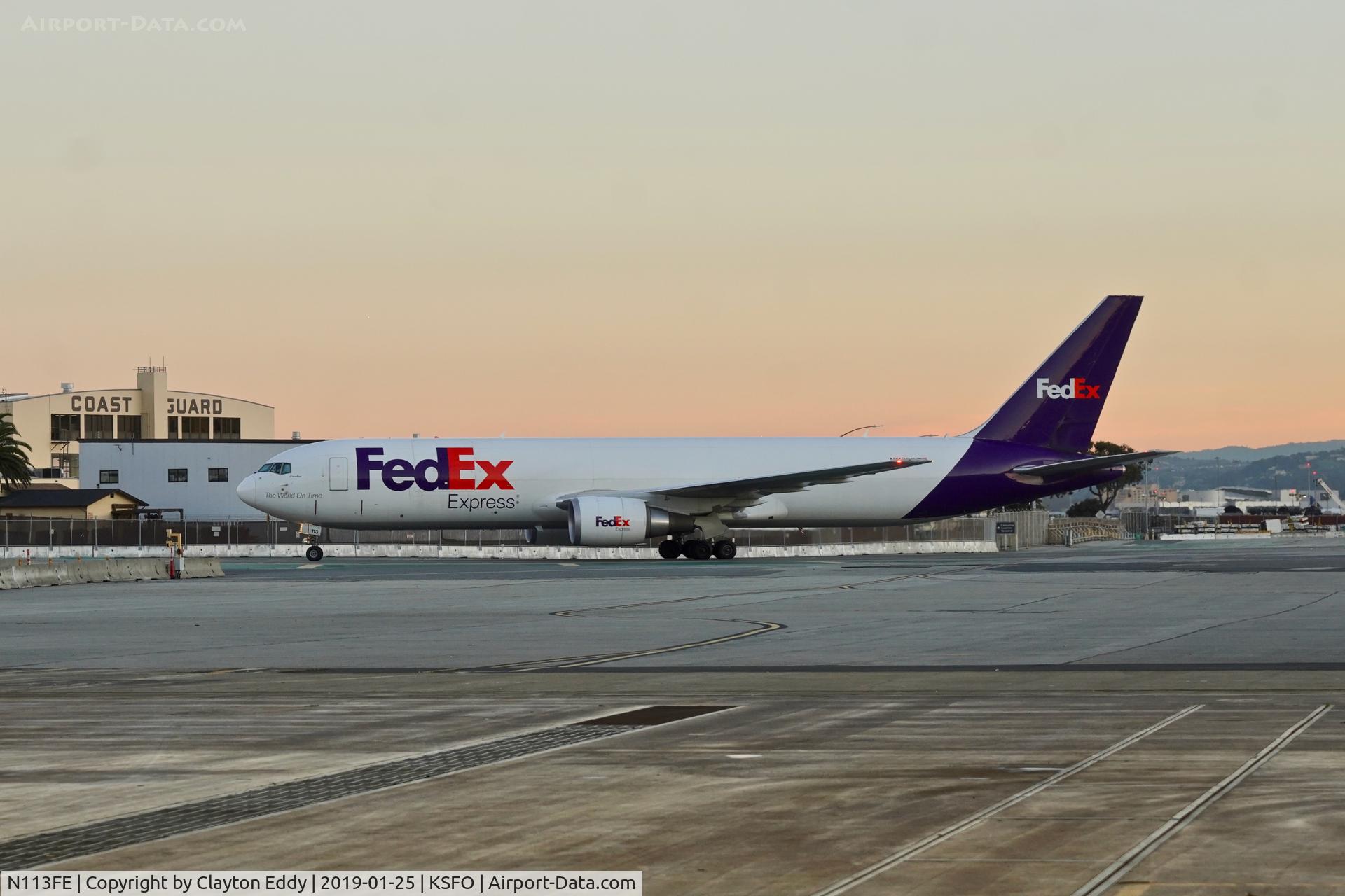 N113FE, 2014 Boeing 767-3S2F C/N 42711, SFO 2019.