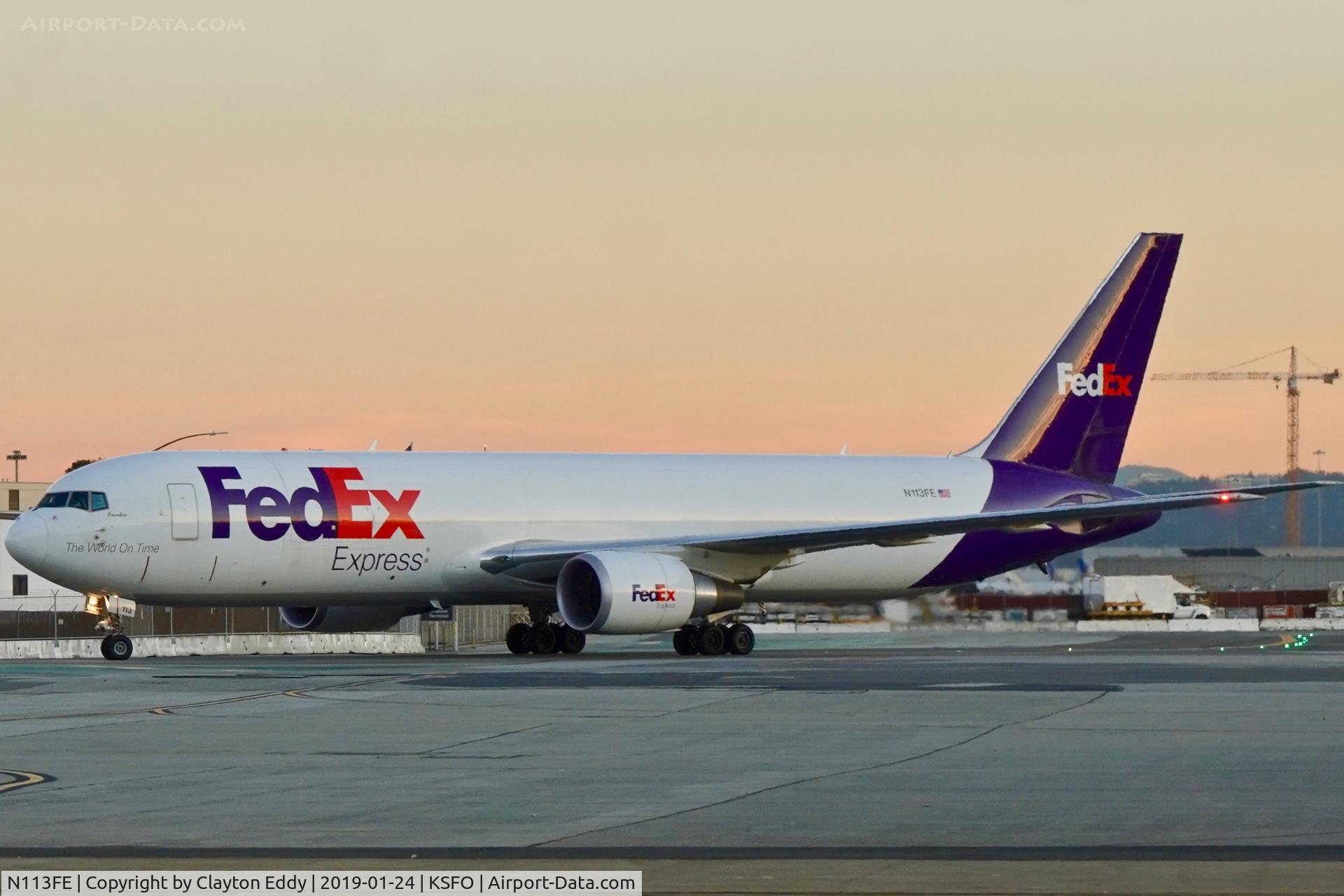 N113FE, 2014 Boeing 767-3S2F C/N 42711, SFO 2019.