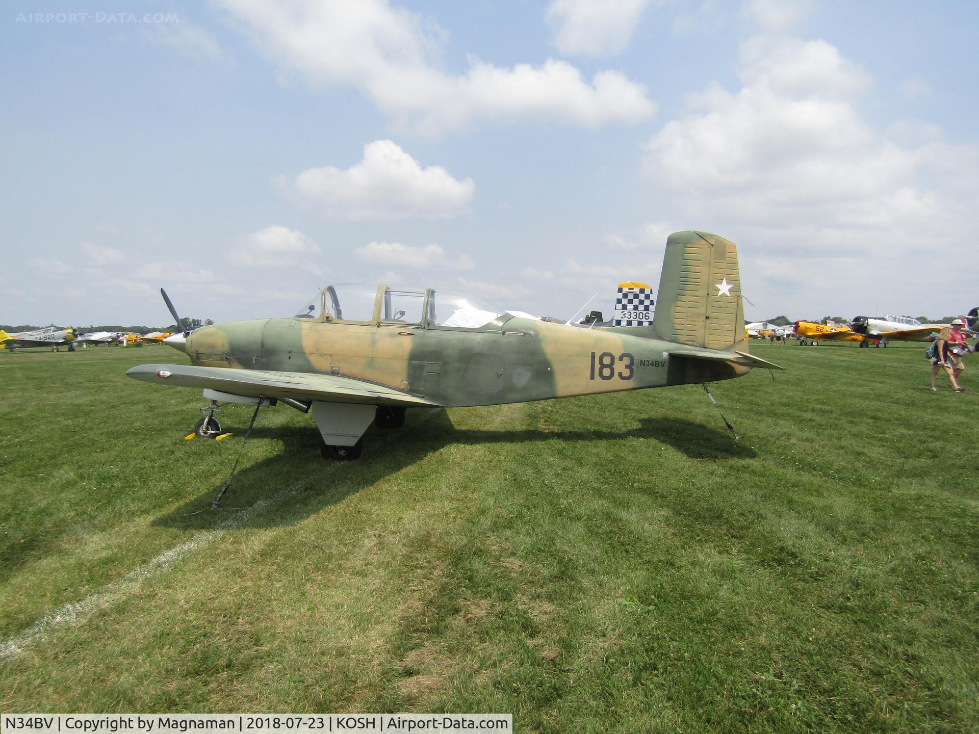 N34BV, 1956 Beech T-34A Mentor Mentor C/N CG-152, at EAA 18
