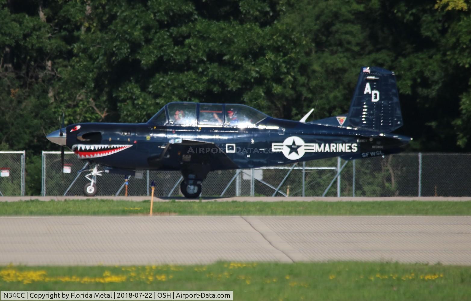 N34CC, 1982 Beech T-34C-1 Turbo Mentor C/N GM-86, T-34C-1