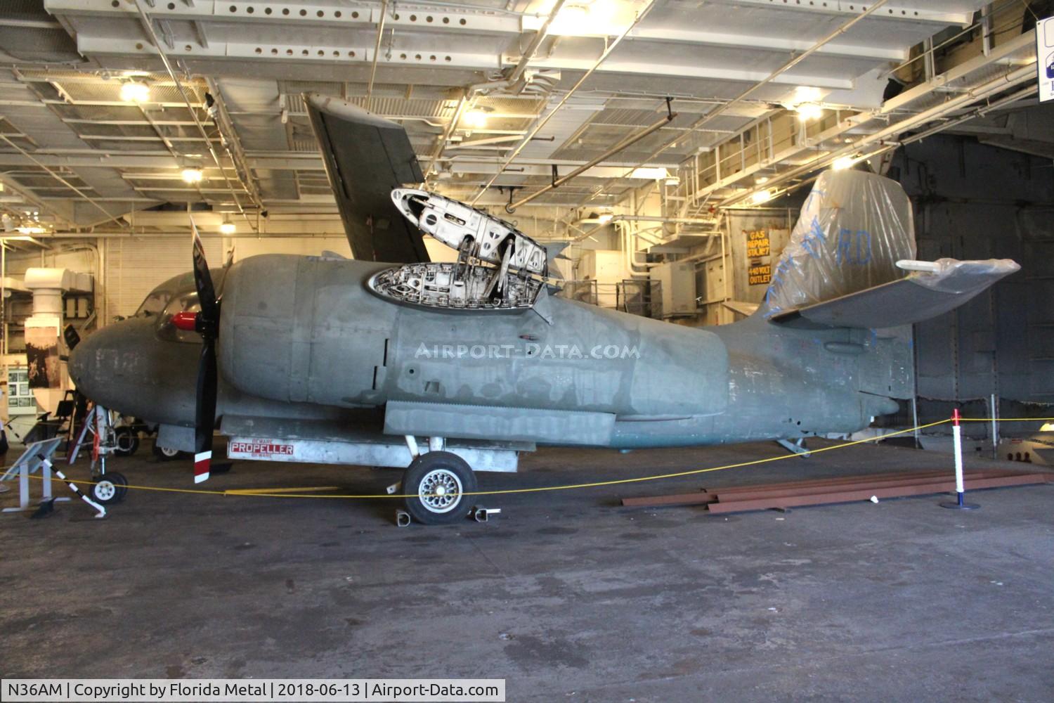 N36AM, Grumman US-2B Tracker (G89) C/N 600, US-2B Tracker at USS Hornet