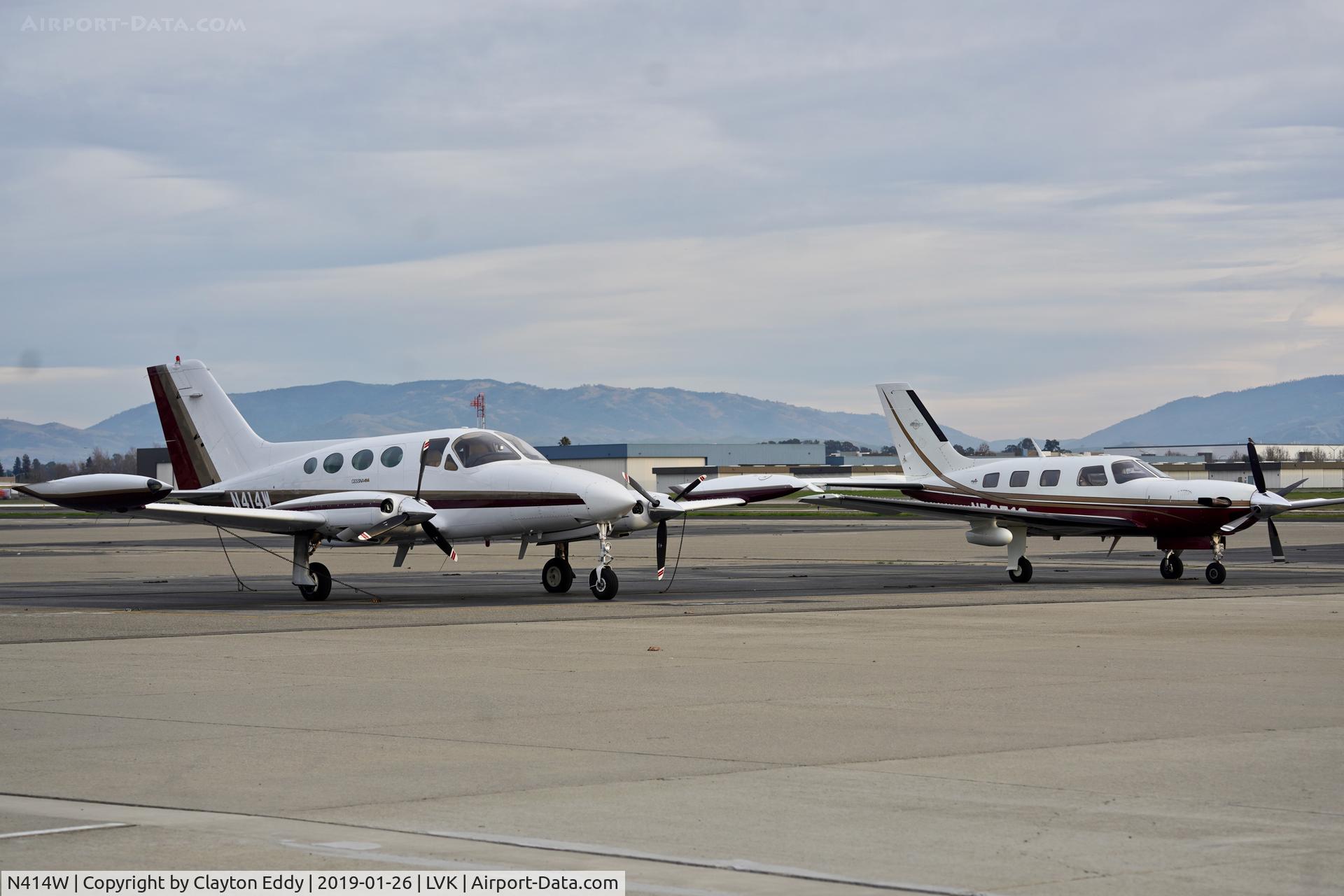 N414W, 1969 Cessna 414 Chancellor C/N 414-0025, Livermore Airport California 2019.