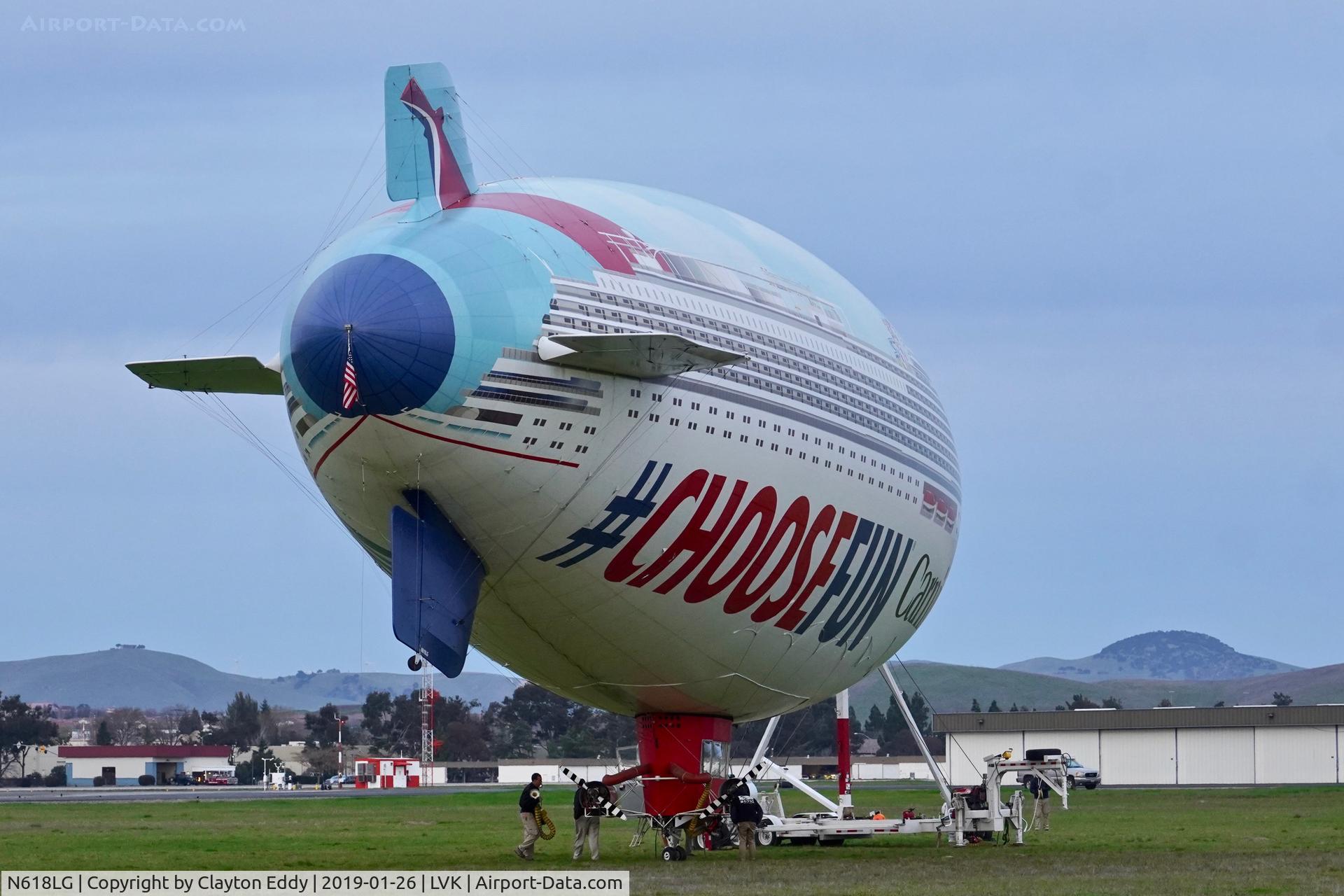 N618LG, 2000 American Blimp Corp A-60+ C/N 018, Livermore Airport California 2019.