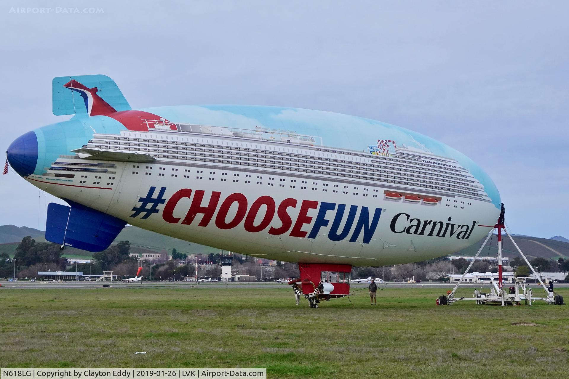 N618LG, 2000 American Blimp Corp A-60+ C/N 018, Livermore Airport California 2019.