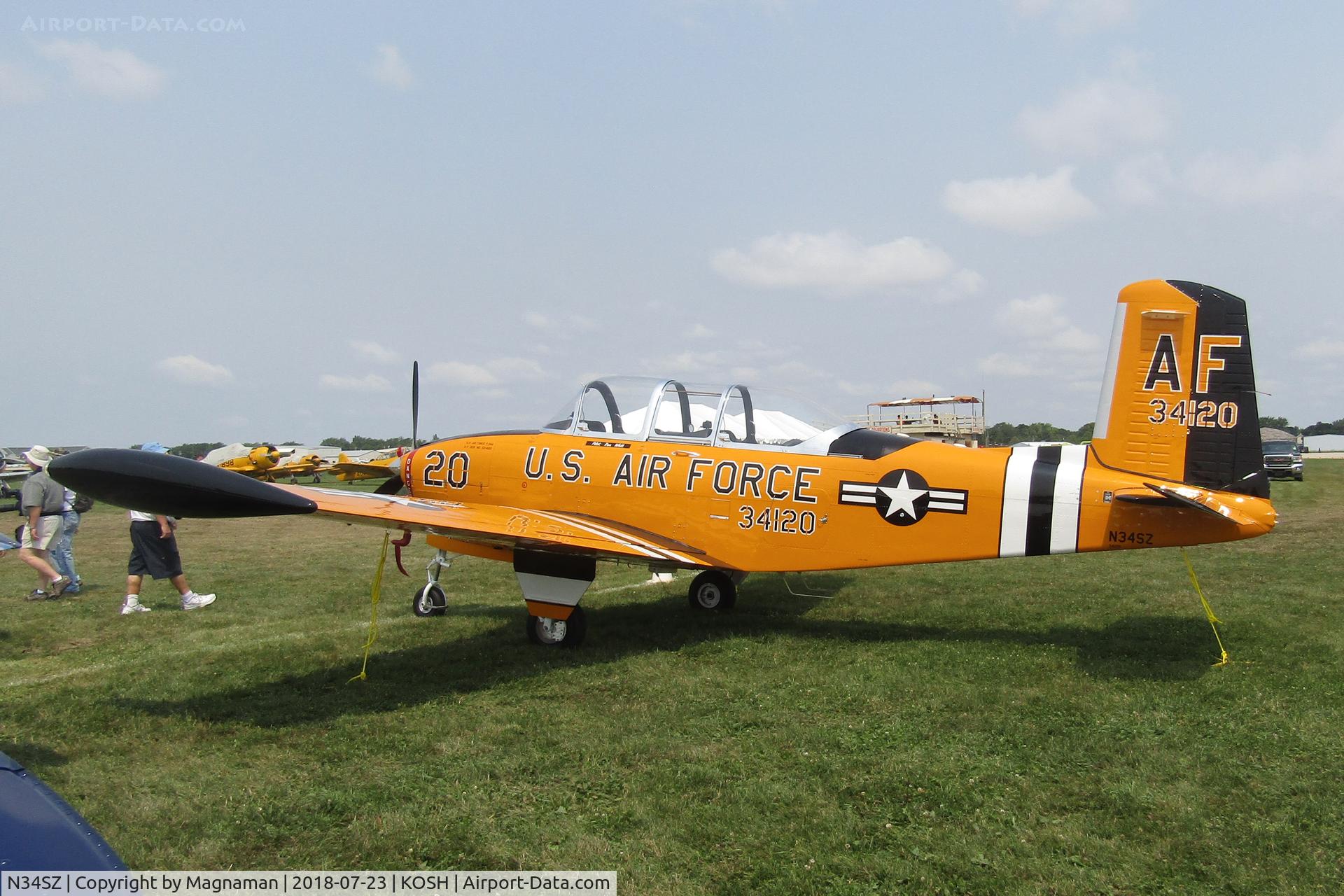 N34SZ, 1953 Beech (CCF) T-34A (A45) Mentor C/N CCF34-89, at EAA 18
