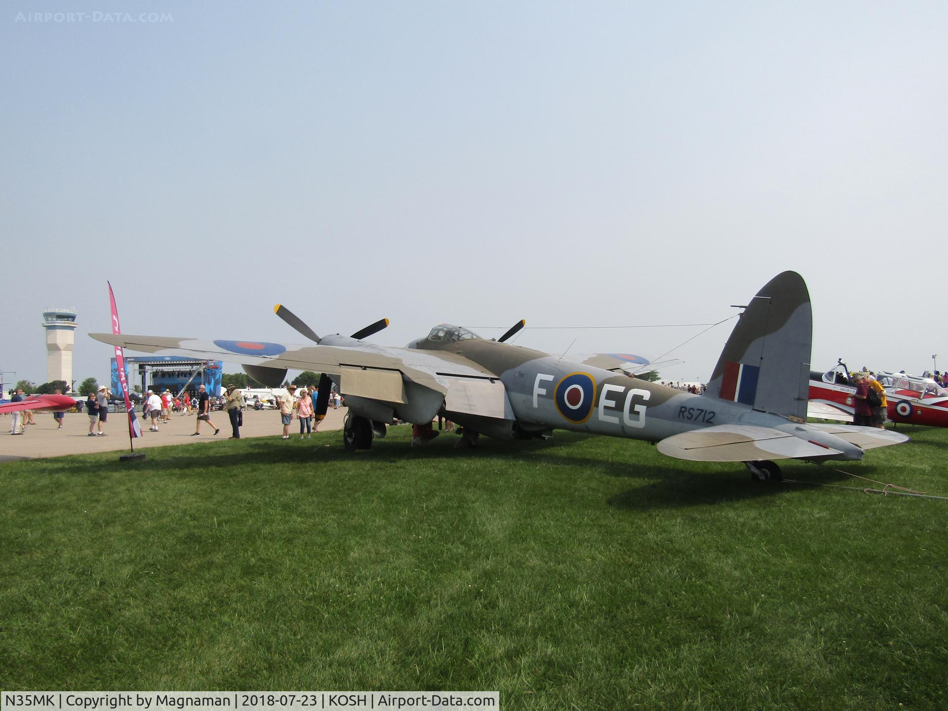 N35MK, 1946 De Havilland DH-98 Mosquito TT.35 C/N RS-712, at EAA 18