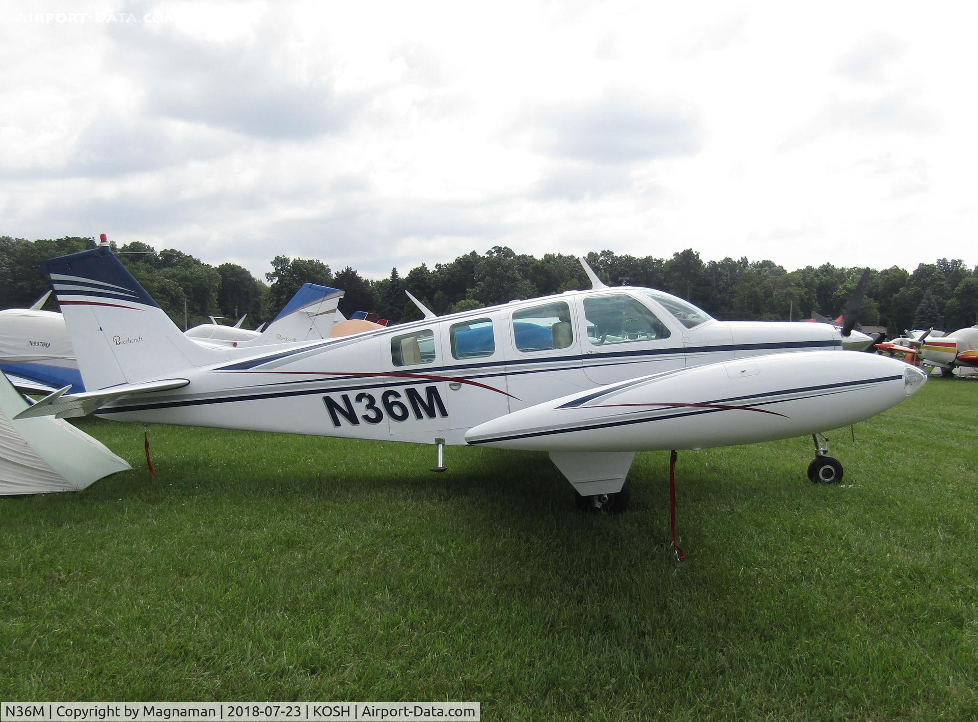 N36M, 1970 Beech A36 Bonanza 36 C/N E-206, at EAA 18