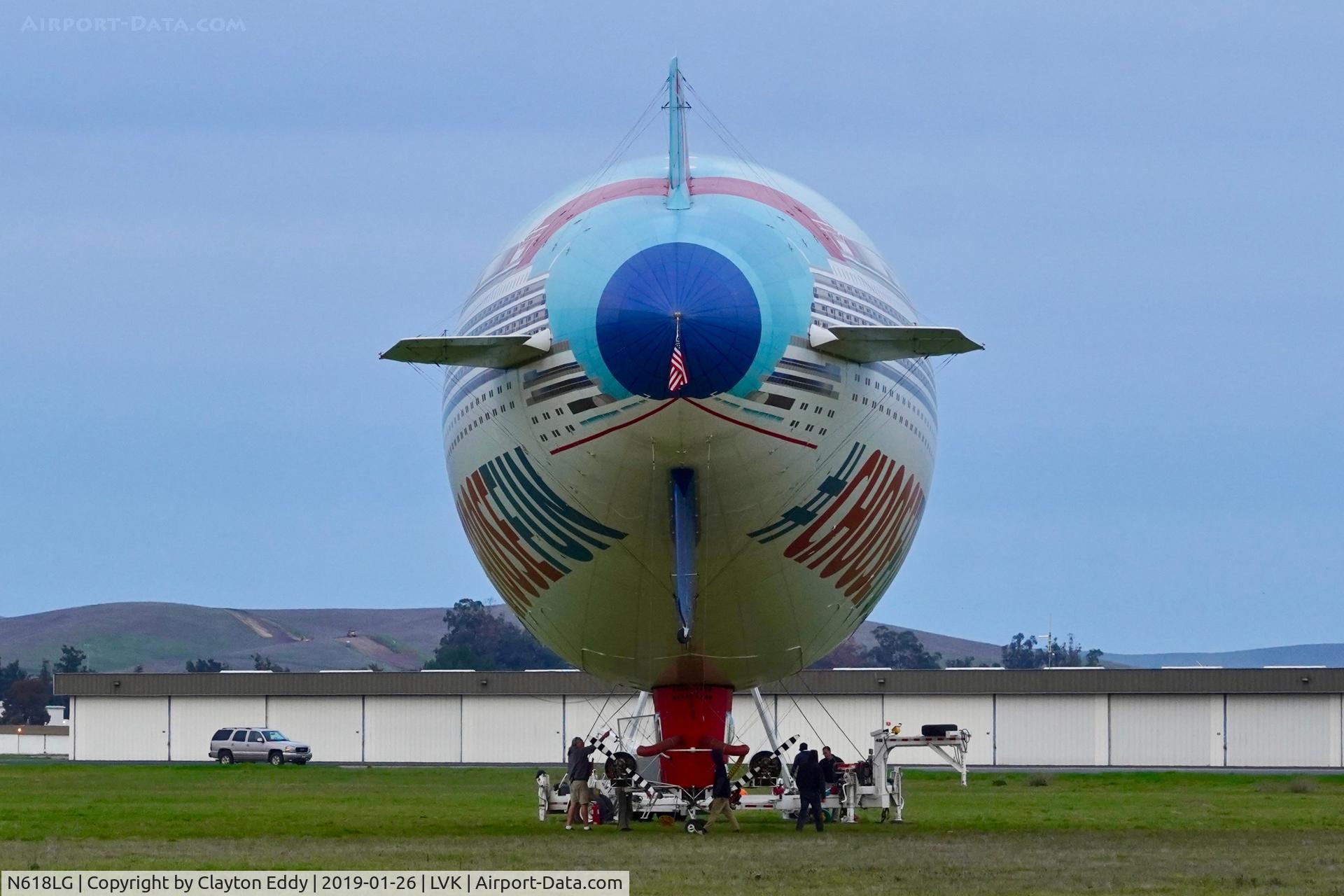 N618LG, 2000 American Blimp Corp A-60+ C/N 018, Livermore Airport California 2019.