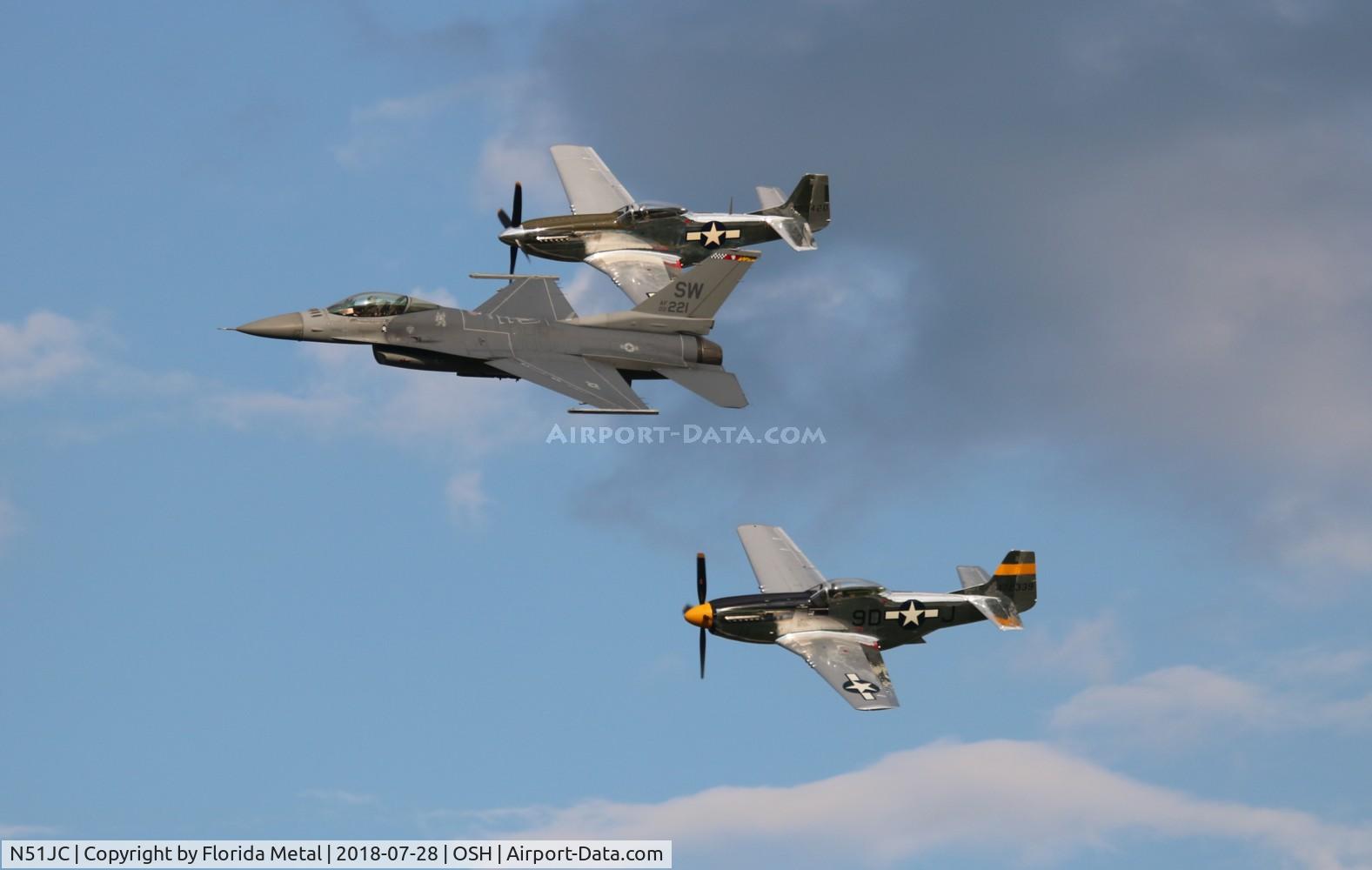 N51JC, 1944 North American P-51D Mustang C/N 122-38798, Heritage Flight