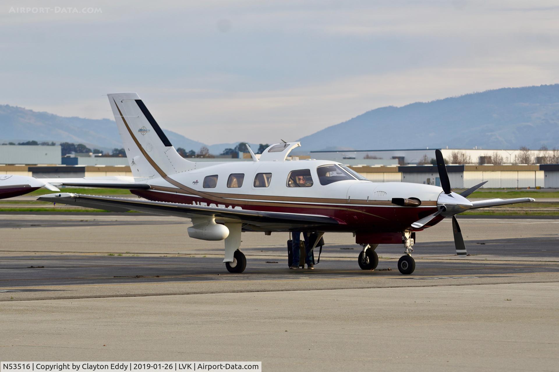 N53516, 2002 Piper PA-46-500TP Malibu Meridian C/N 4697132, Livermore Airport California 2019.