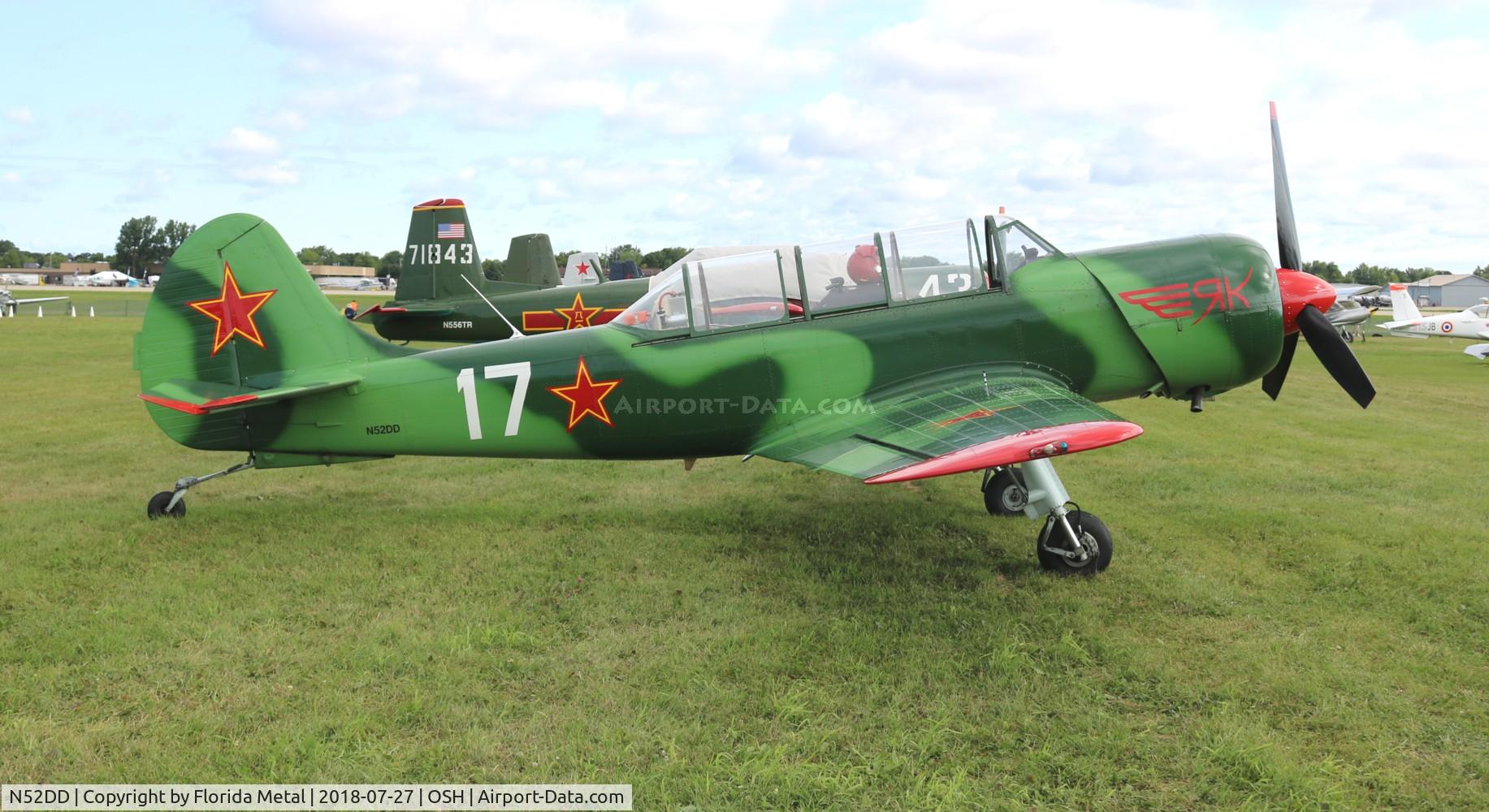 N52DD, 2002 Yakovlev (Aerostar) Yak-52TW C/N 0212404, Yak-52