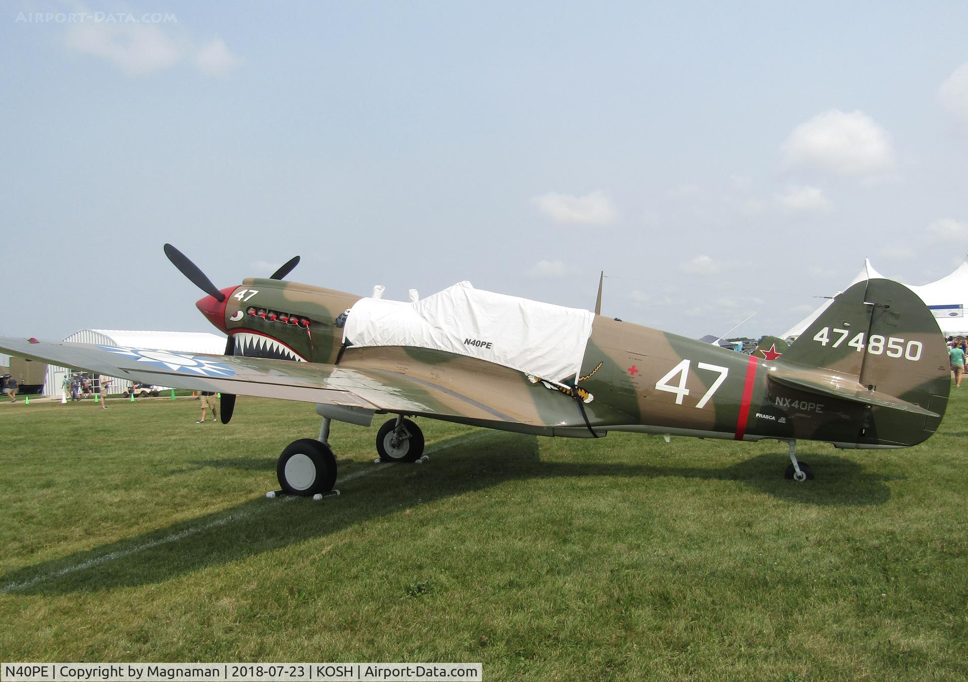 N40PE, 1942 Curtiss P-40E C/N AK905, at EAA 18