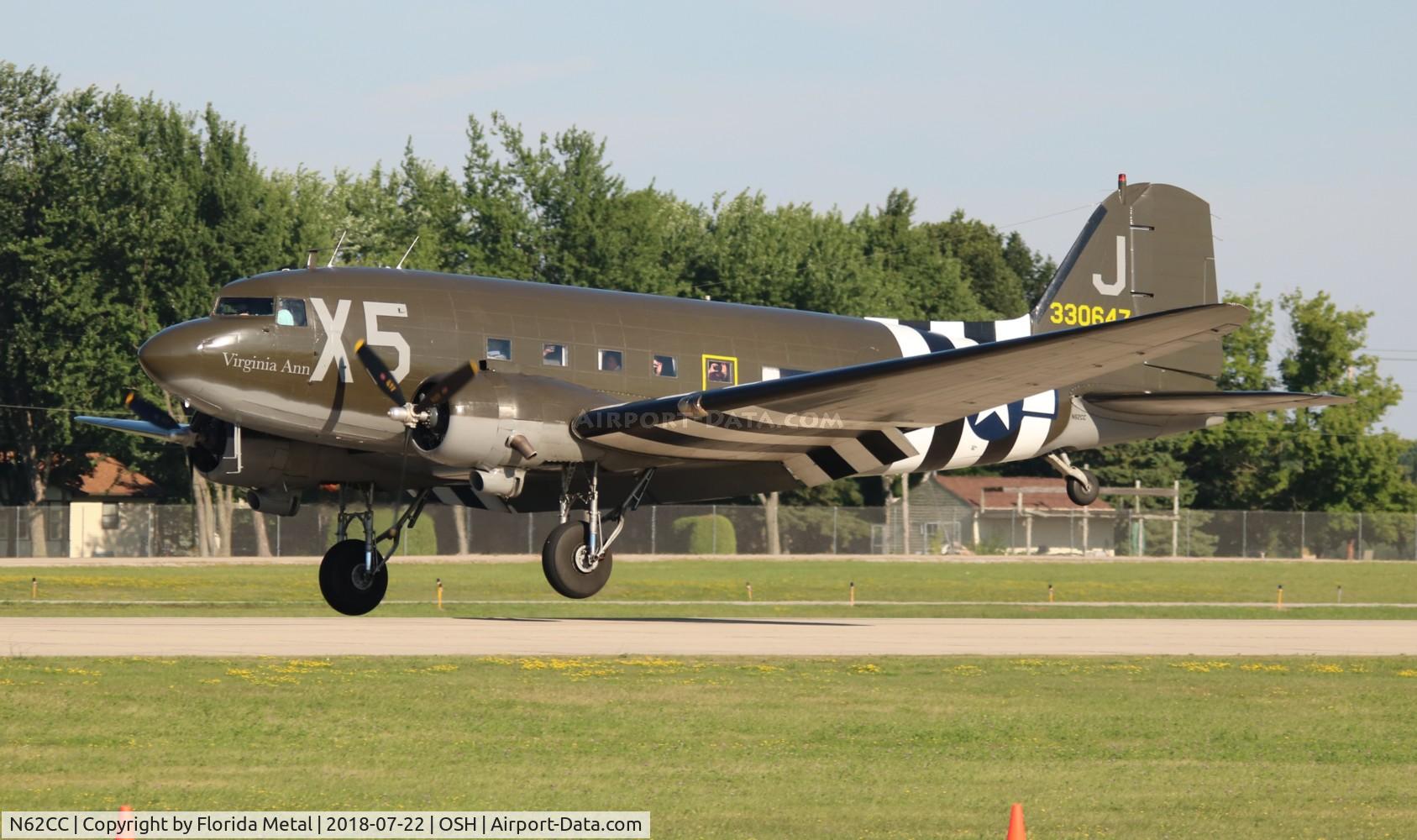 N62CC, 1943 Douglas DC-3C (C-47A-DL) C/N 13798, C-47 Virginia Ann