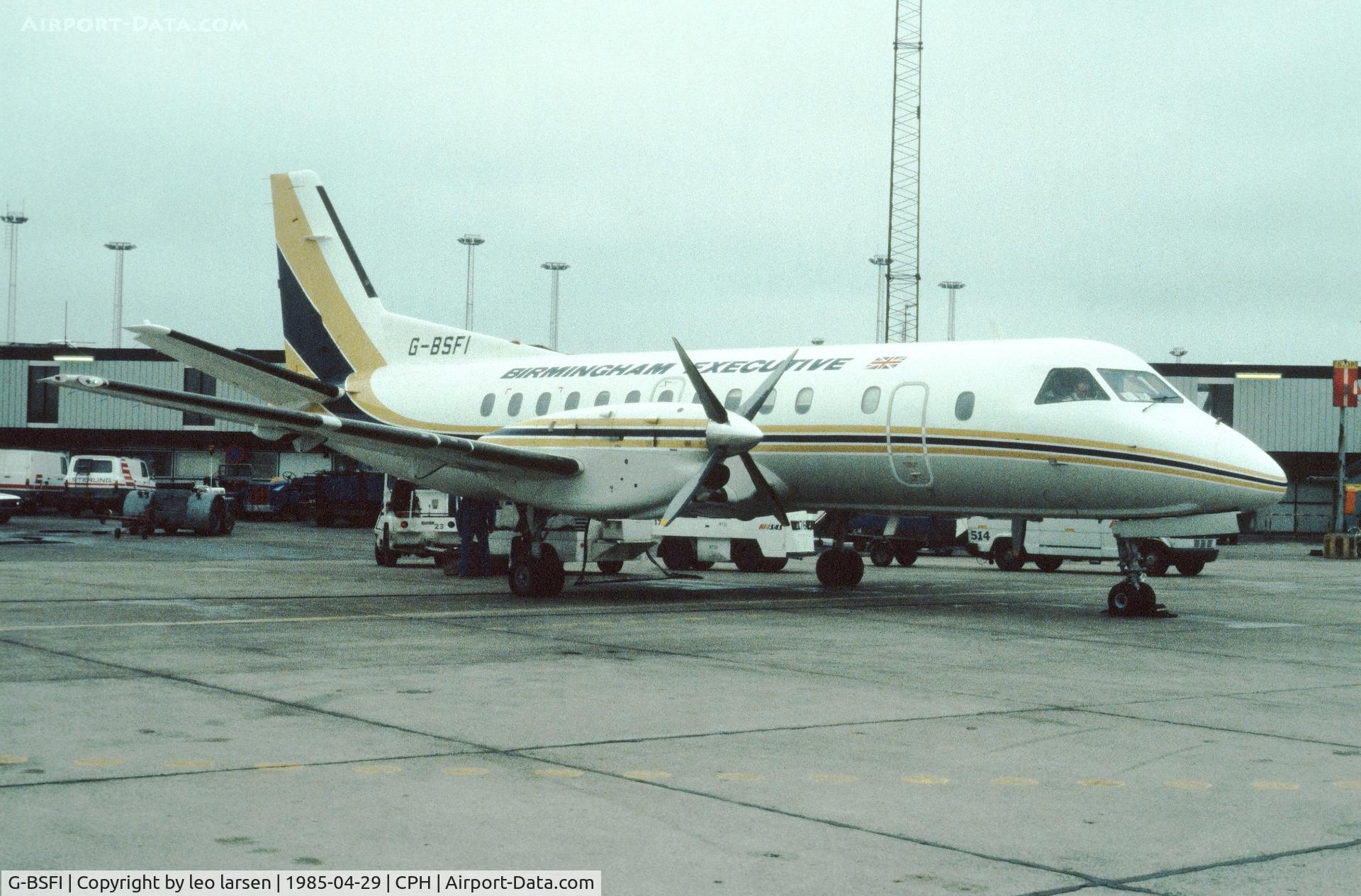 G-BSFI, 1984 Saab SF340A C/N 340A-008, copenhagen29.4.1985