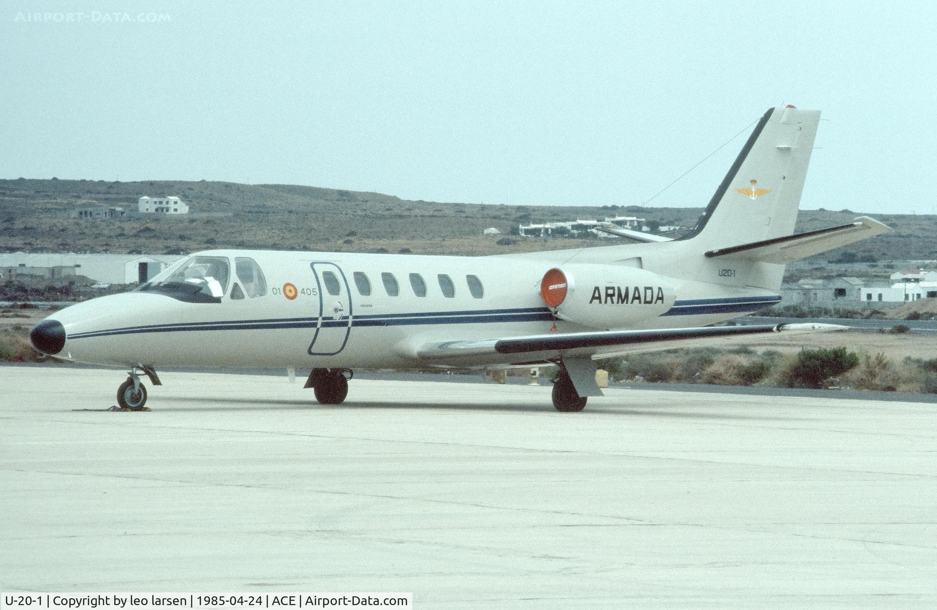 U20-1, 1982 Cessna 550 Citation II C/N 550-0425, Lanzarote 24.4.1985