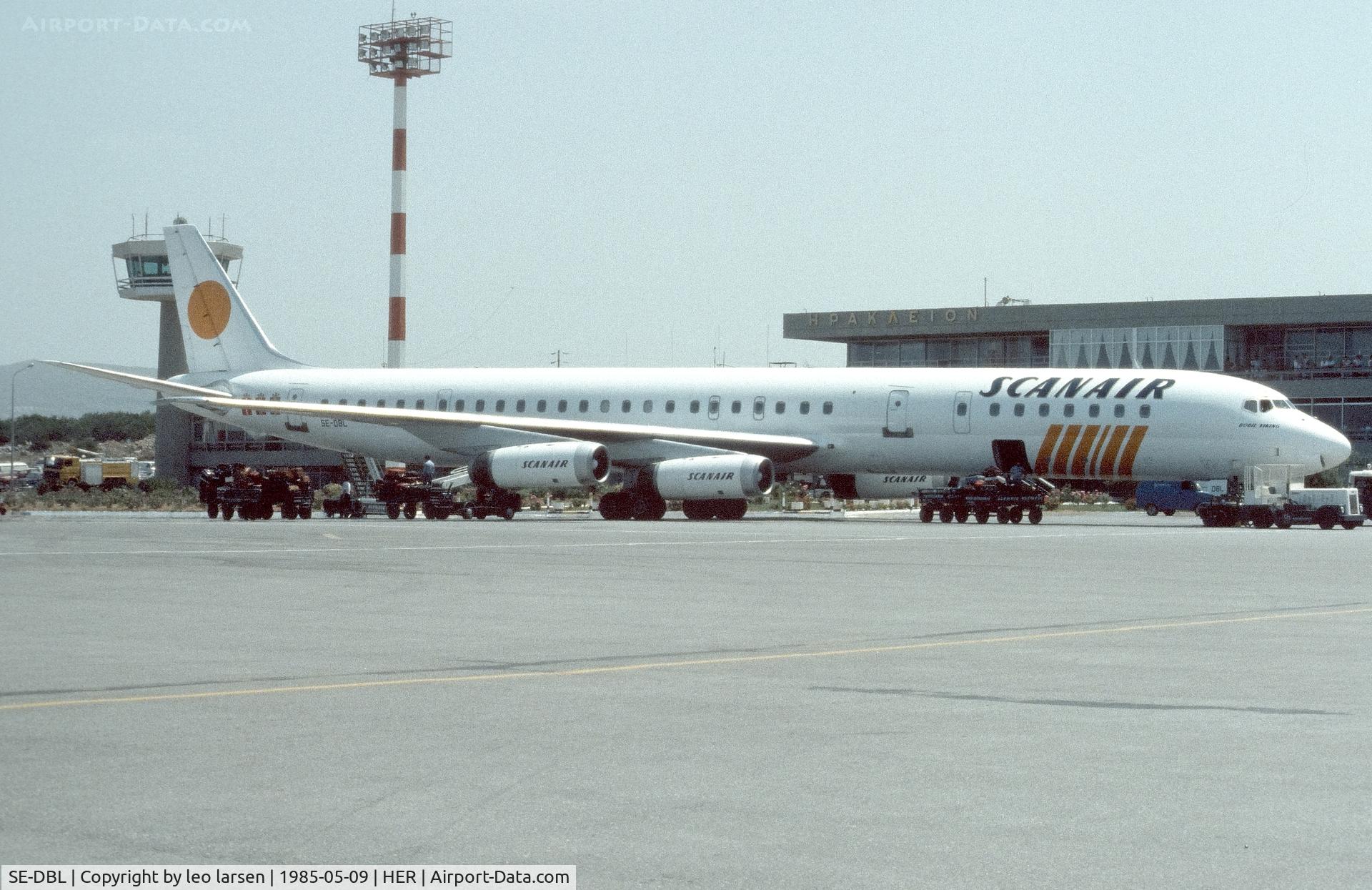 SE-DBL, 1972 Douglas DC-8-63 C/N 46163, Heralion 9.5.1985