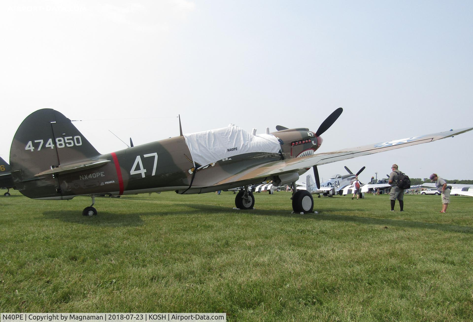 N40PE, 1942 Curtiss P-40E C/N AK905, at EAA 18