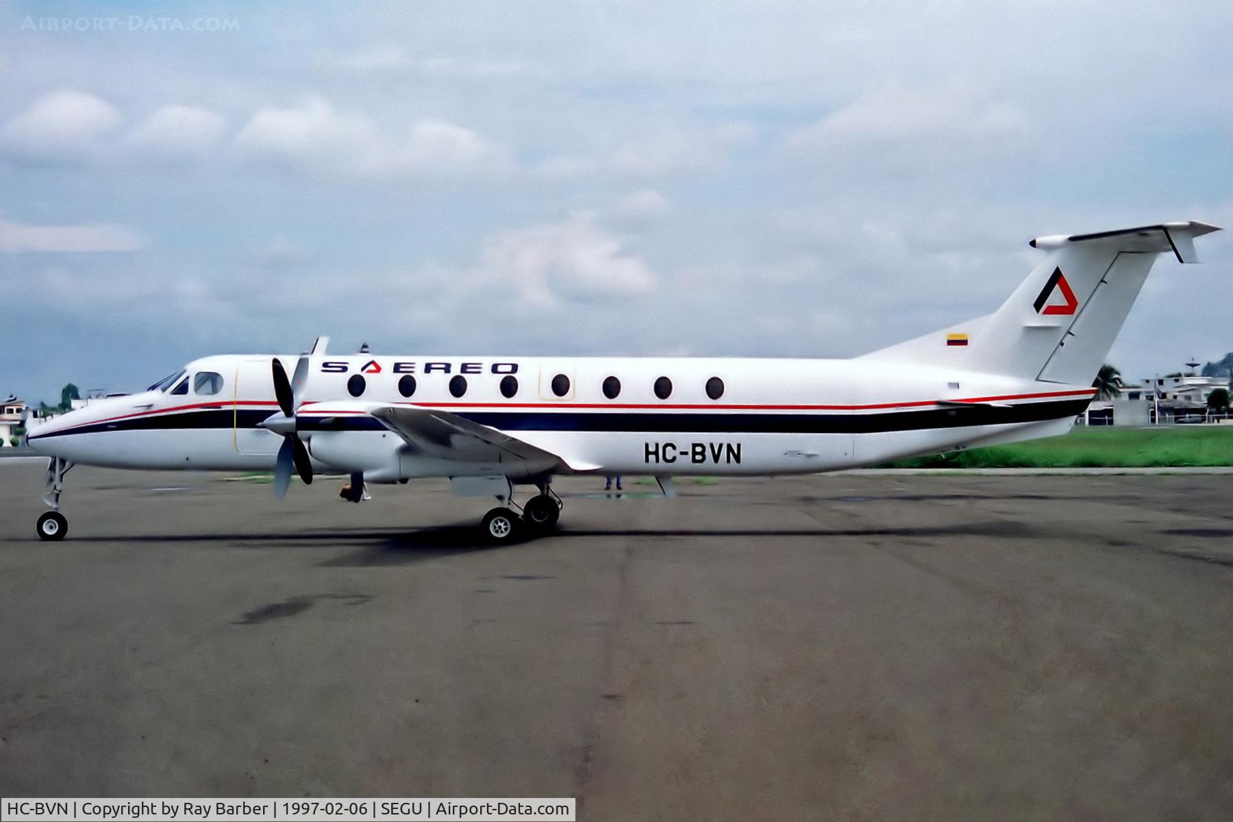 HC-BVN, 1986 Beech 1900C C/N UB-53, HC-BVN   Beech 1900C [UB-53] (Saereo) Guayaquil-Simon Bolivar Int'l~HC 06/02/1997