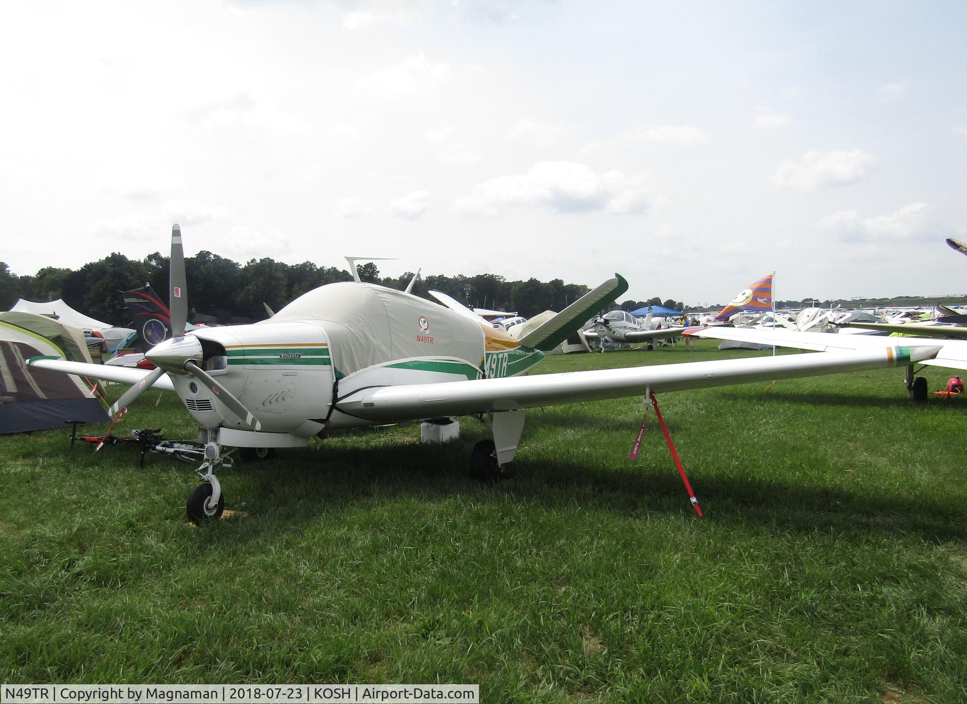 N49TR, 1974 Beech V35B Bonanza C/N D-9628, one of dozens of V tails at EAA 18