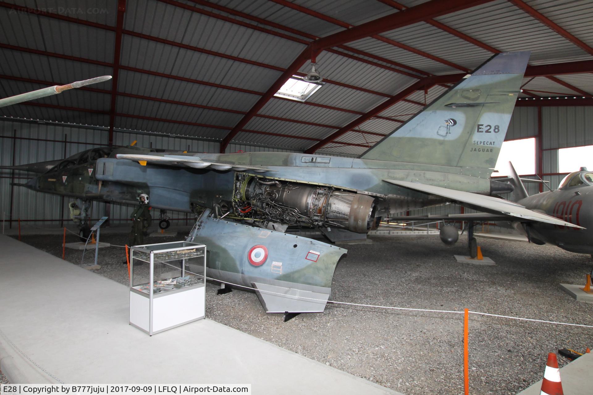 E28, Sepecat Jaguar E C/N E28, on display