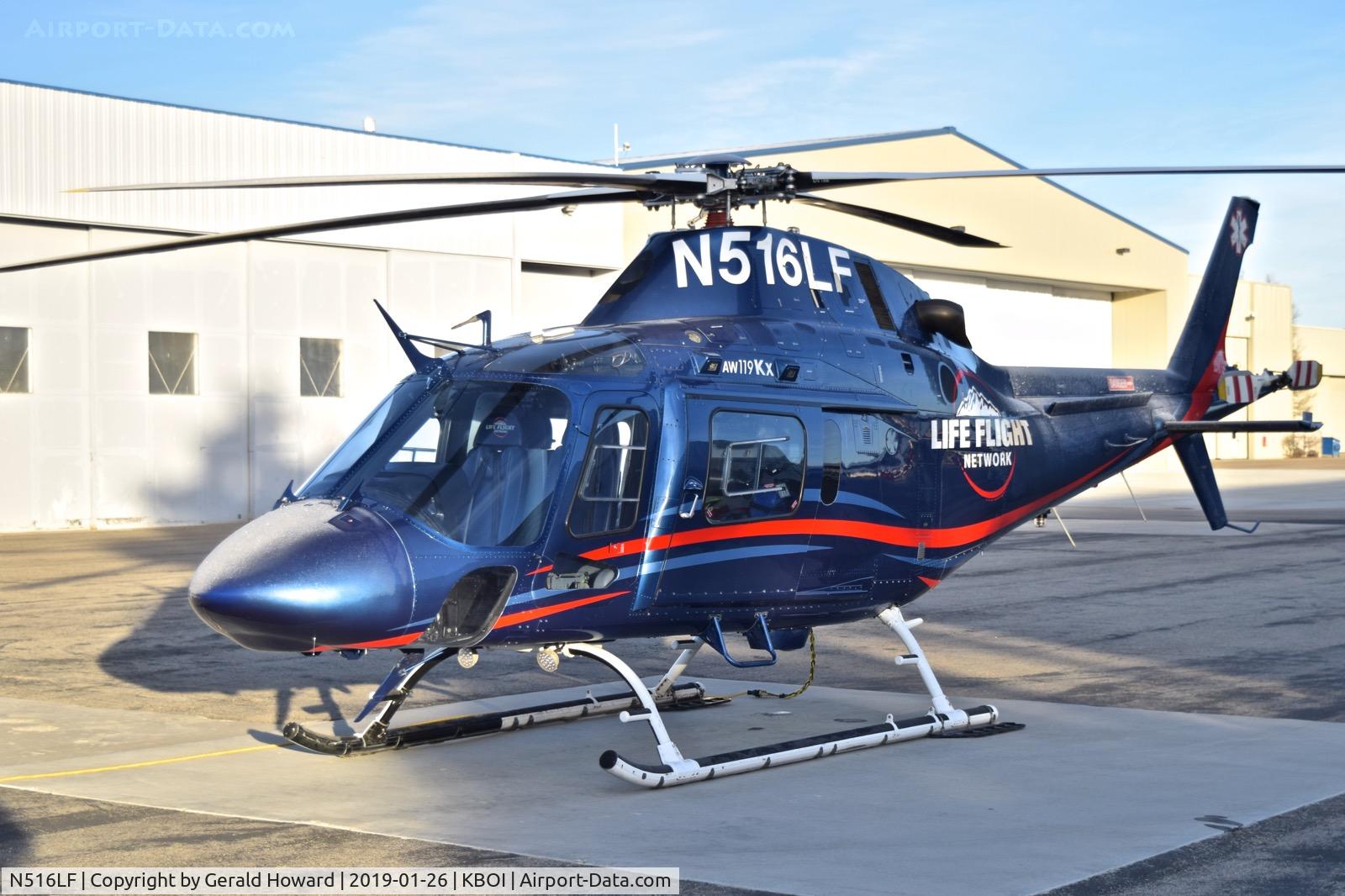 N516LF, 2012 AgustaWestland AW-119 MKII Koala C/N 14782, Parked on the Life Flight ramp.