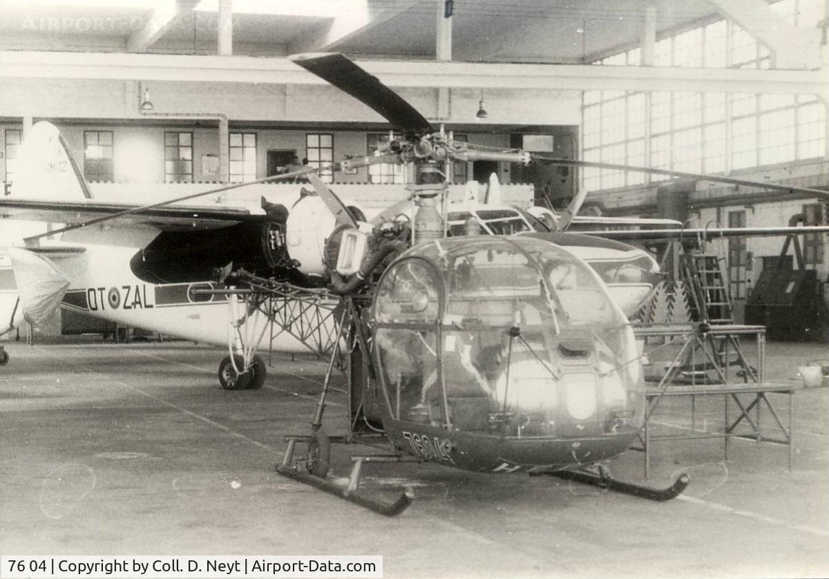 76 04, Sud SE-3130  Alouette II C/N 1549, Place & date unknown.