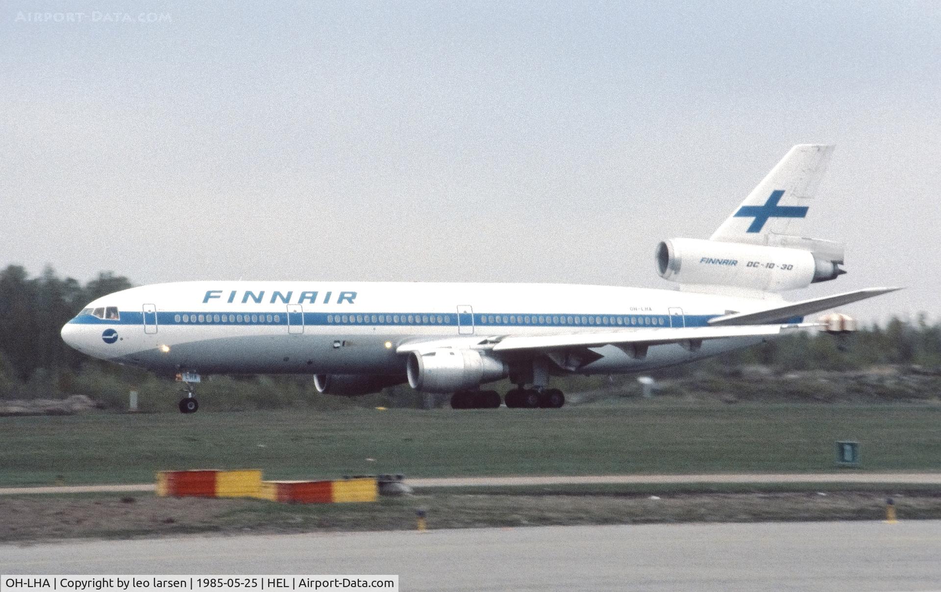 OH-LHA, 1974 McDonnell Douglas DC-10-30 C/N 47956, Helsinki 25.5.1985