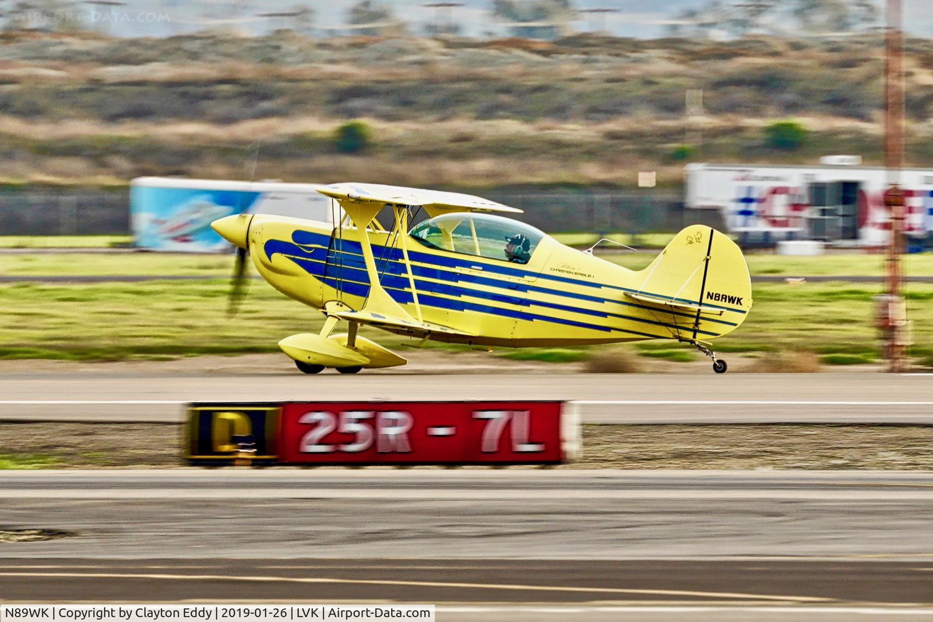 N89WK, 1984 Christen Eagle II C/N LATHAM 0001, Livermore Airport California 2019.