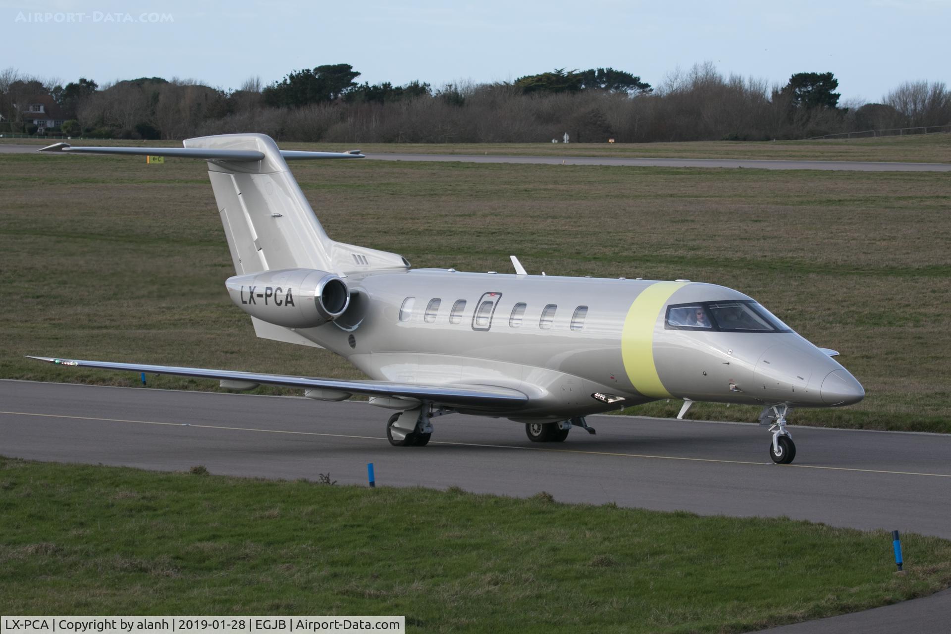 LX-PCA, 2018 Pilatus PC-24 C/N 111, Arriving at Guernsey