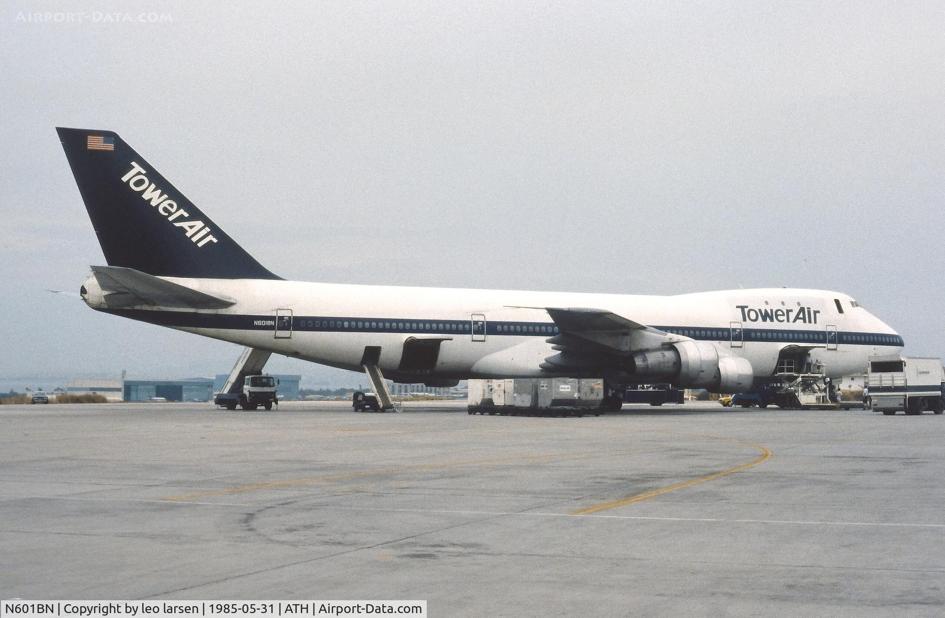 N601BN, 1970 Boeing 747-127 C/N 20207, Athens 31.5.1985