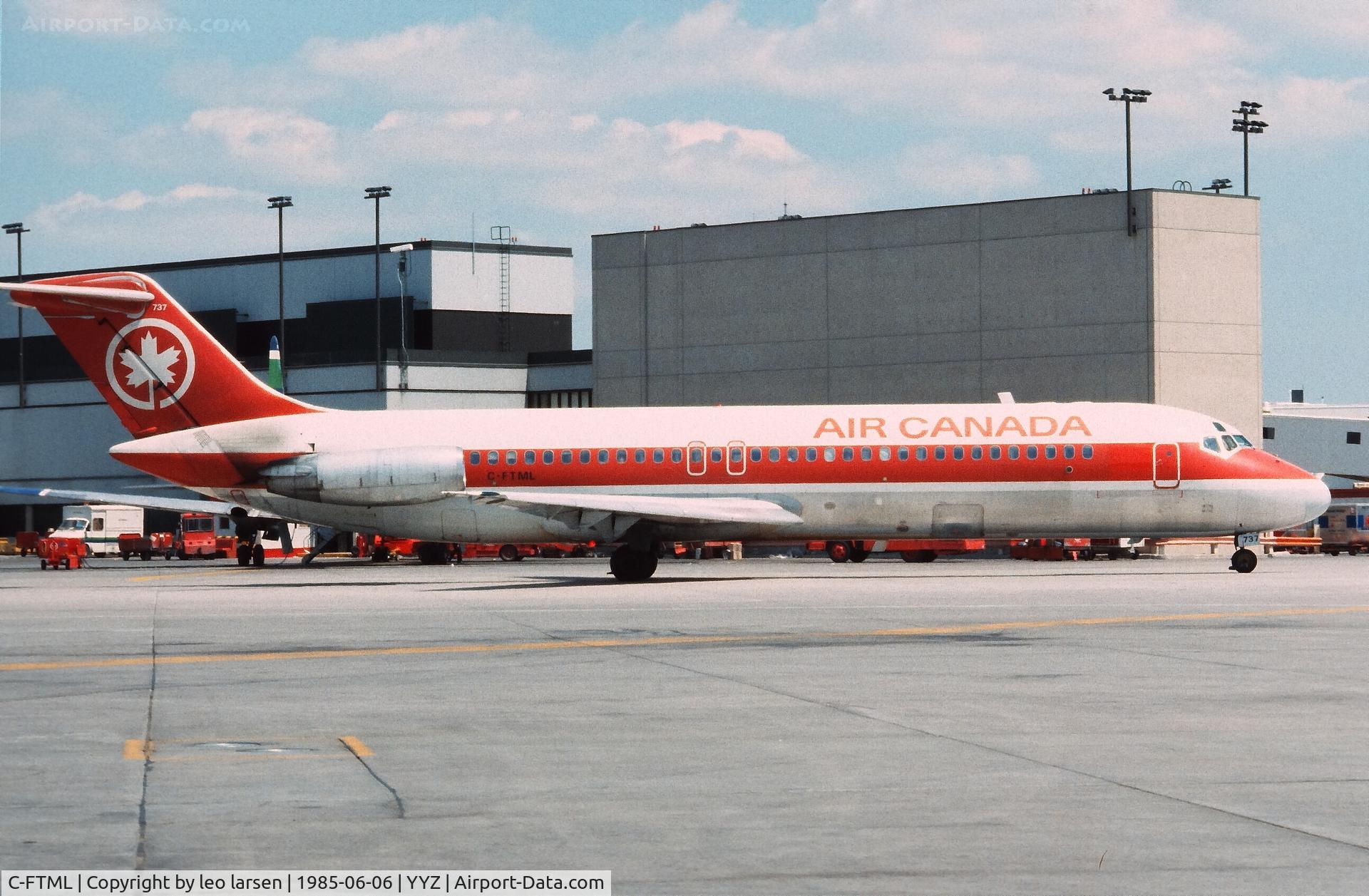 C-FTML, 1968 Douglas DC-9-32 C/N 47350, Toronto 6.6.1985