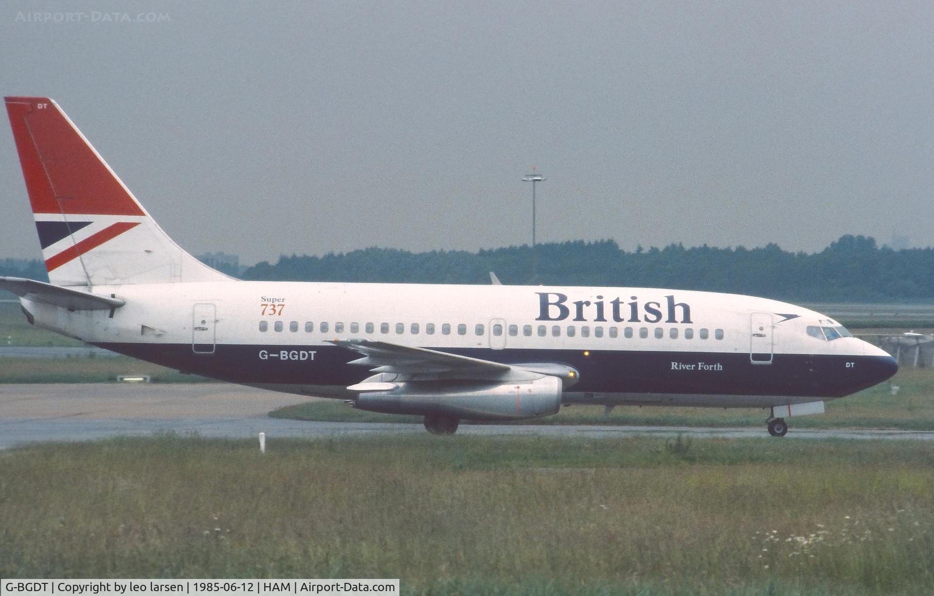 G-BGDT, 1980 Boeing 737-236 C/N 21807, Hamburg 12.6.1985
