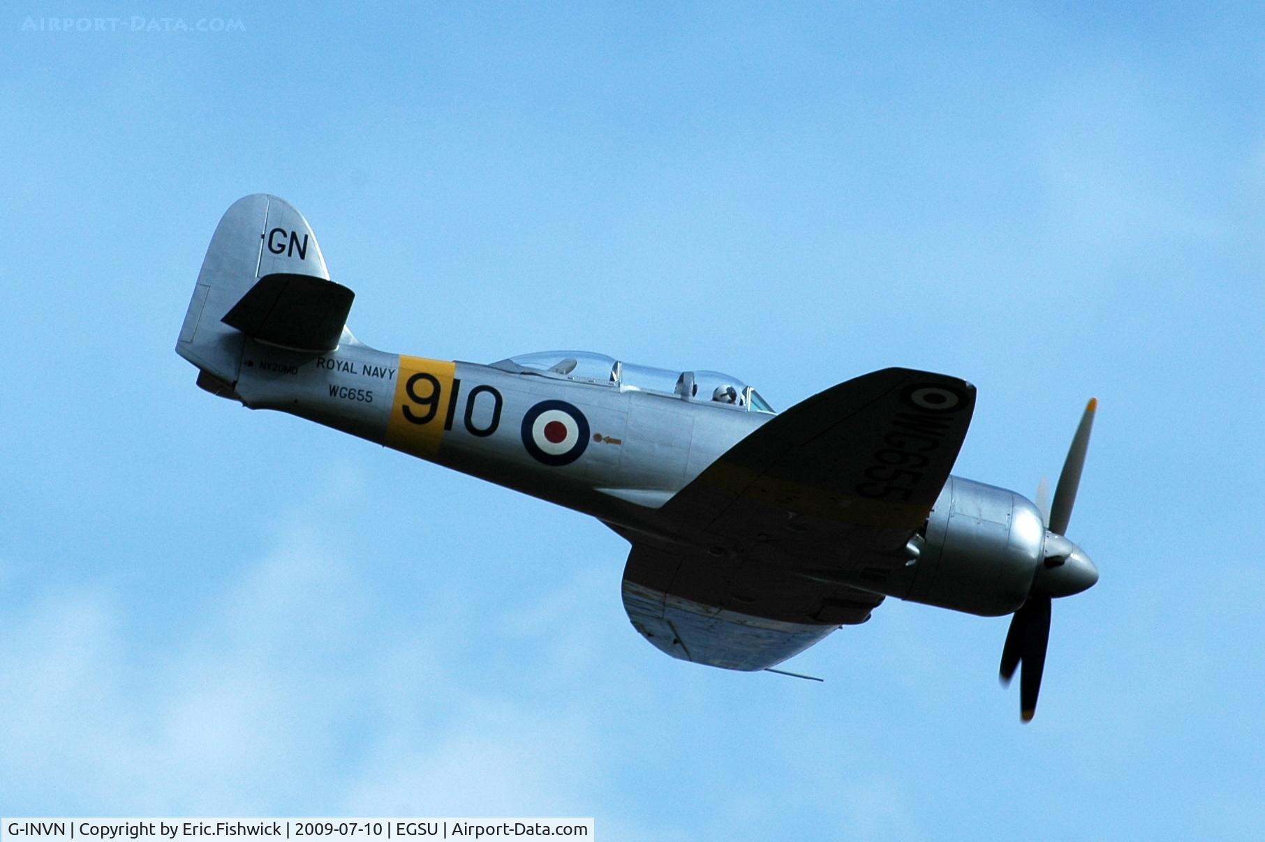 G-INVN, 1952 Hawker Sea Fury T.20 C/N 41H/636070, 4. WG655 at Duxford, 2009.