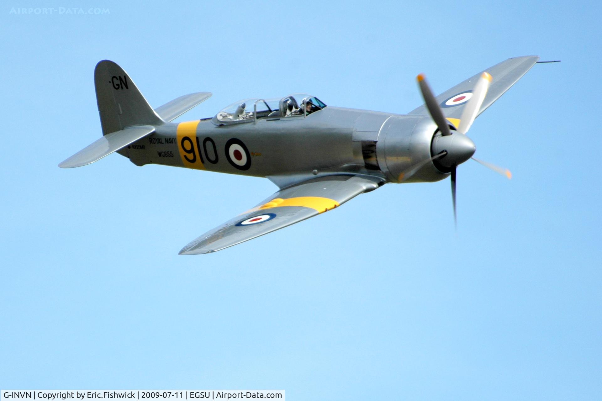 G-INVN, 1952 Hawker Sea Fury T.20 C/N 41H/636070, 3. WG655 at Duxford, 2009.