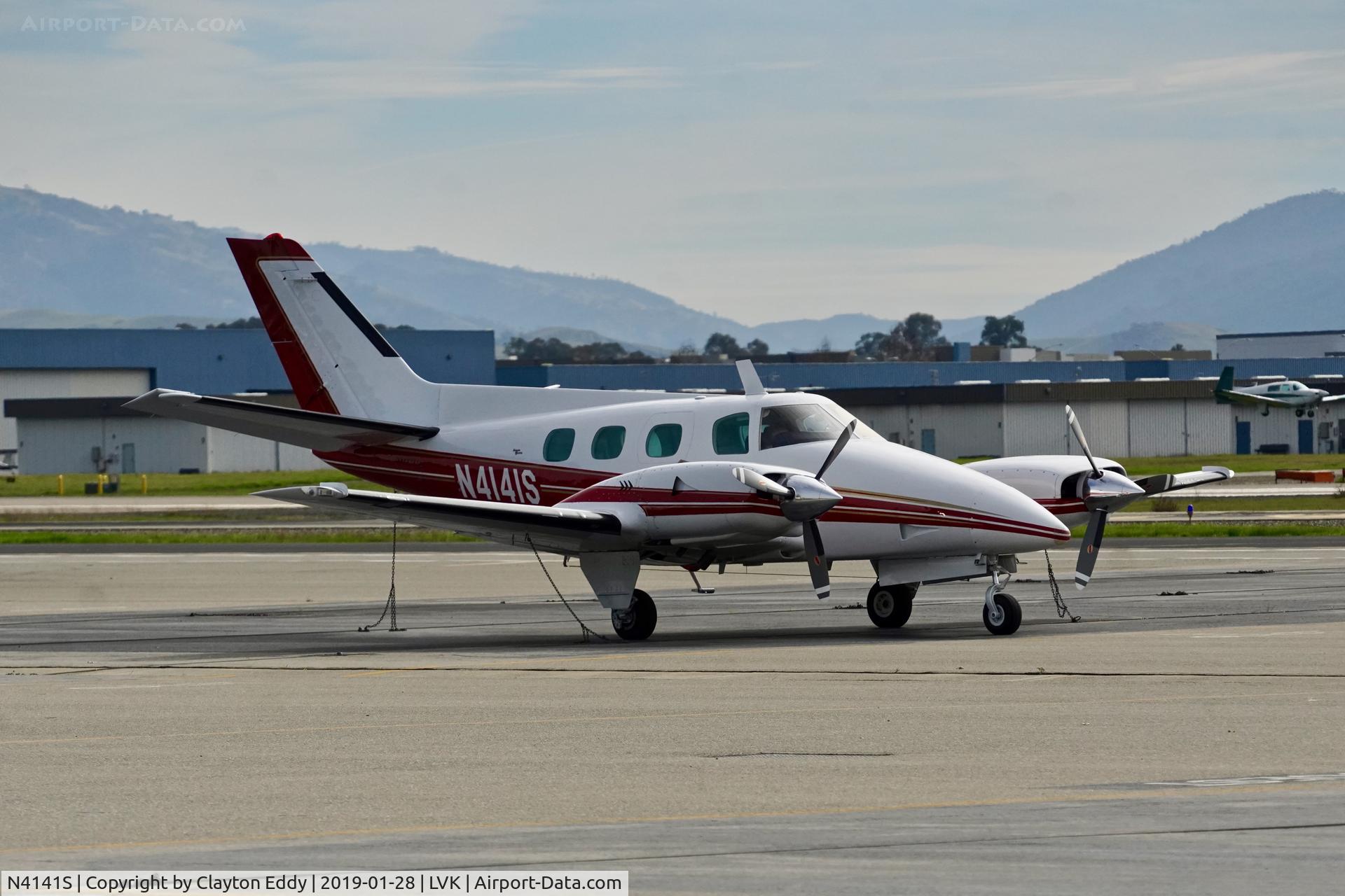N4141S, 1974 Beech B-60 Duke C/N P-319, Livermore Airport California 2019.