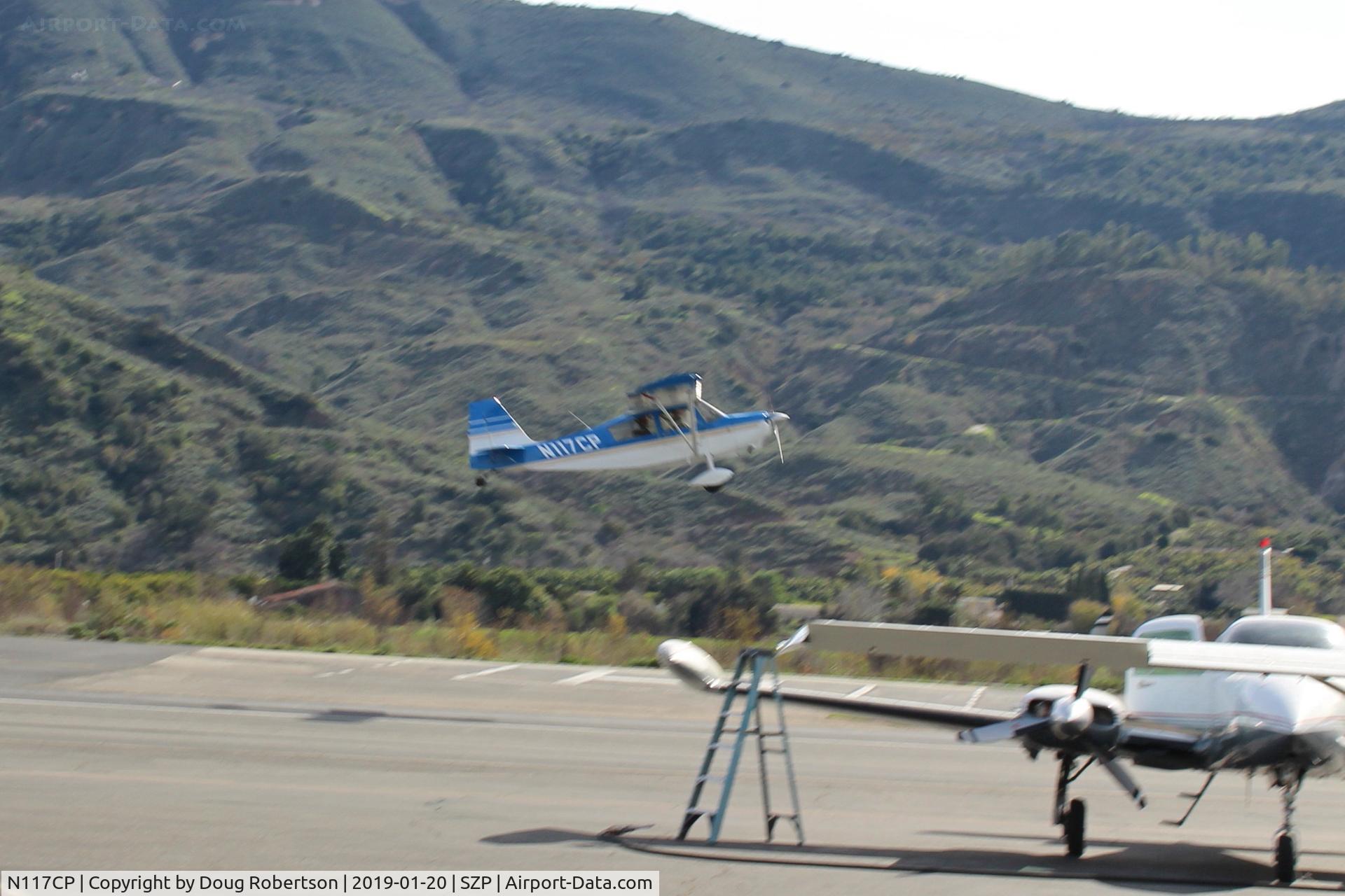 N117CP, American Champion 7GCBC Citabria C/N 1275-99, 1999 American Champion 7GCBC CITABRIA, Lycoming O-320 150 Hp, takeoff climb Rwy 22