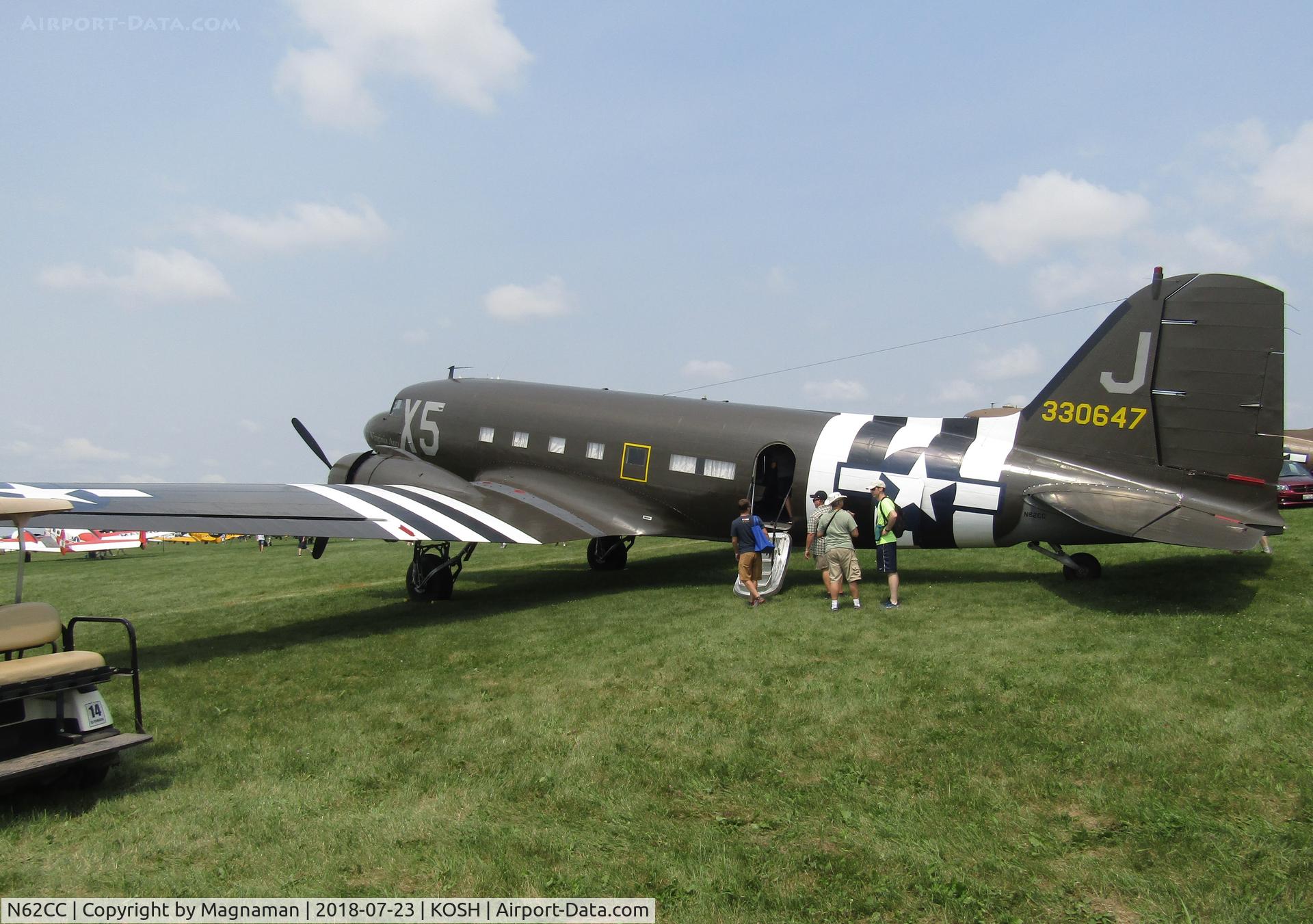 N62CC, 1943 Douglas DC-3C (C-47A-DL) C/N 13798, at EAA 18