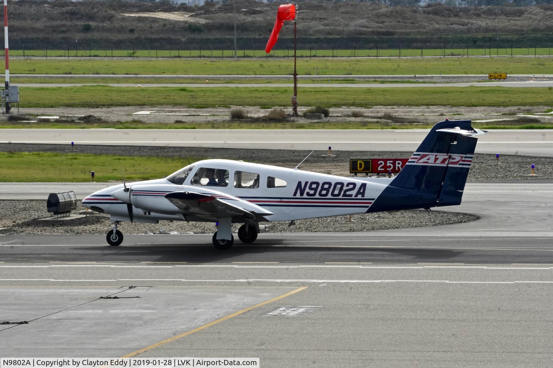 N9802A, 2008 Piper PA-44-180 Seminole C/N 4496255, Livermore Airport California 2019.