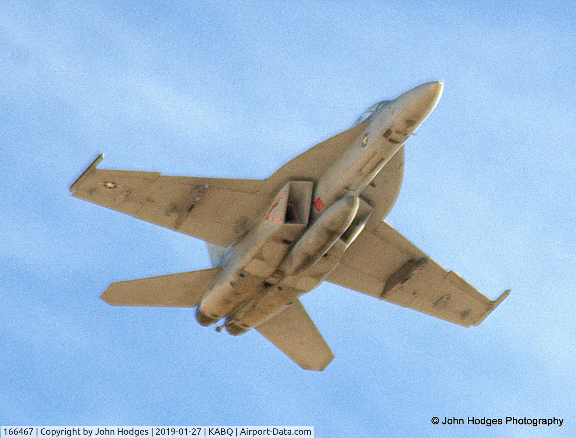 166467, Boeing F/A-18F Super Hornet C/N F102, VFA-106 Airshow Demo hornet stopping by KABQ