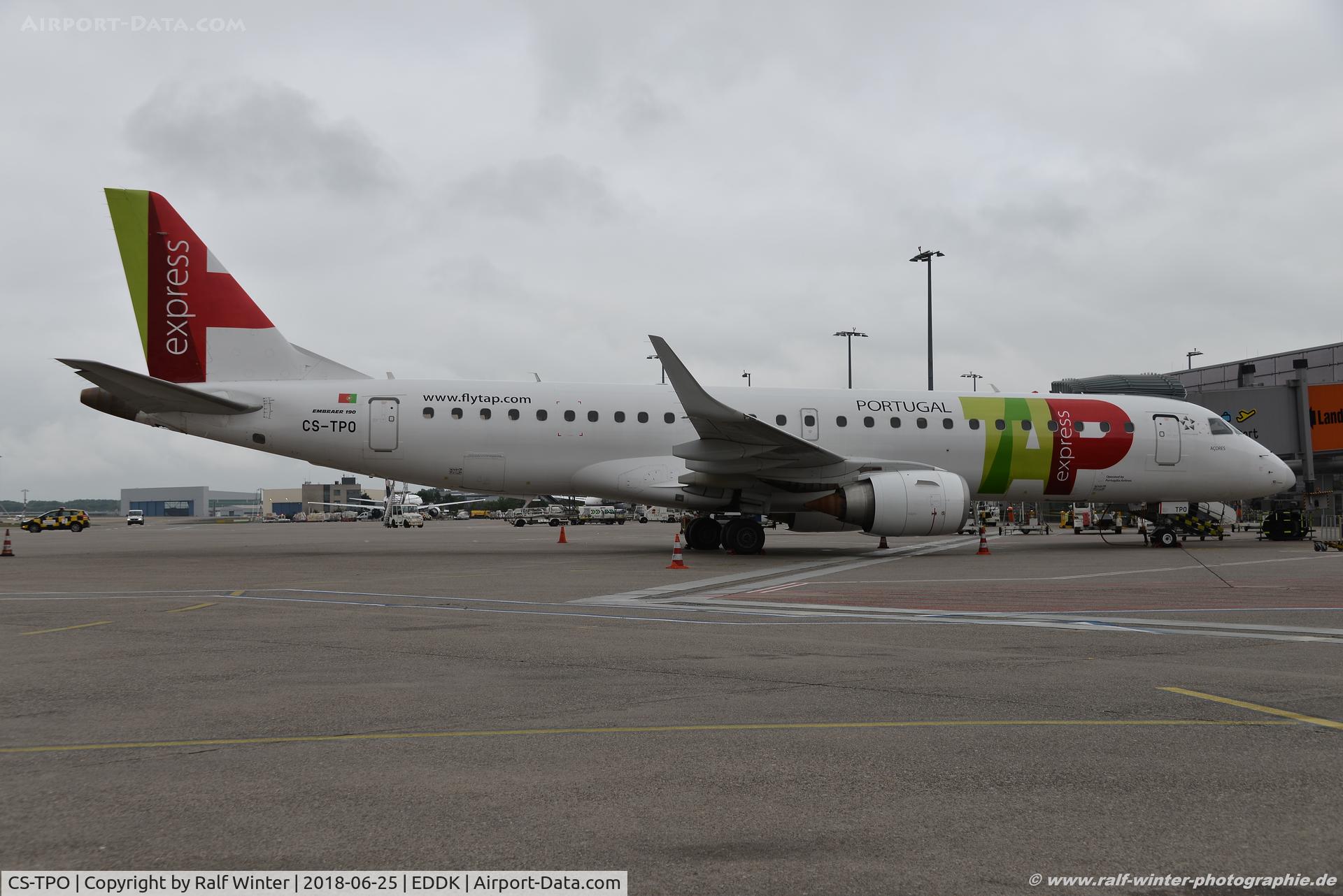 CS-TPO, 2011 Embraer 190LR (ERJ-190-100LR) C/N 19000432, Embraer ERJ-190LR 190-100LR - NI PGA Portugalia opf TAP Express 'Açores' - 19000432 - CS-TPO - 25.06.2018 - CGN