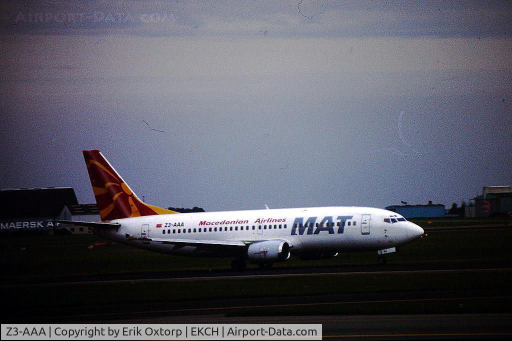 Z3-AAA, 1985 Boeing 737-3H9 C/N 23416, Z3-AAA taking off rw 22L