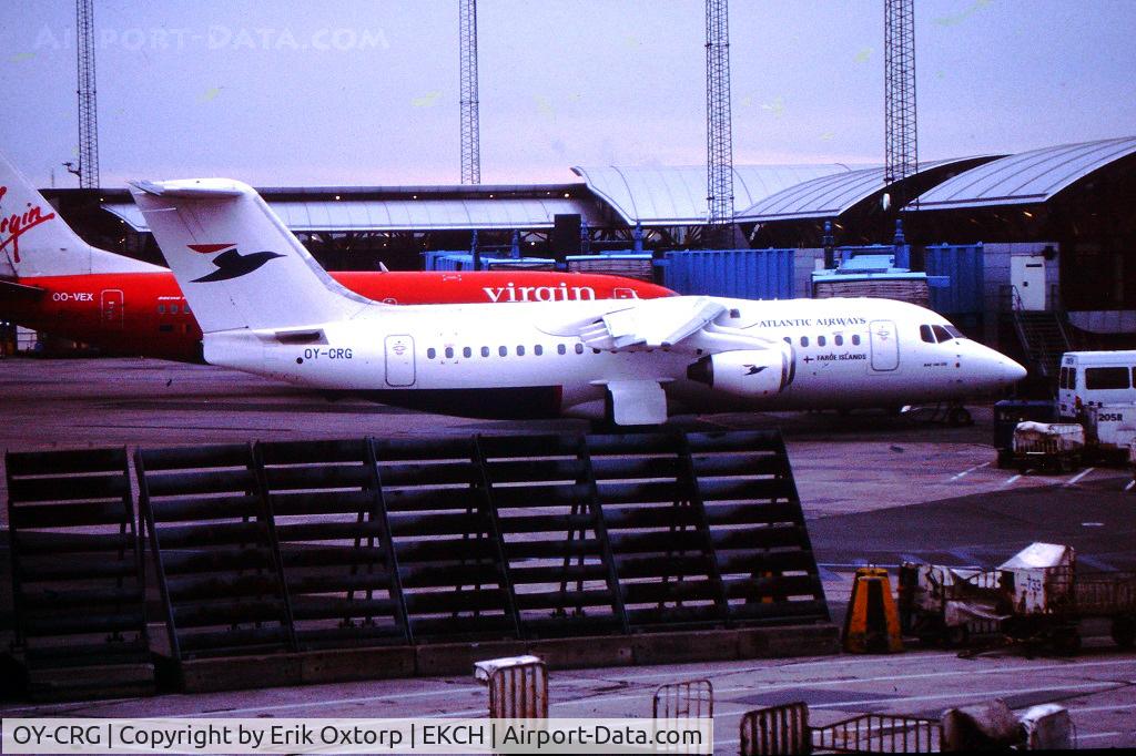 OY-CRG, 1987 British Aerospace BAe.146-200A C/N E2075, OY-CRG at the gate in CPH