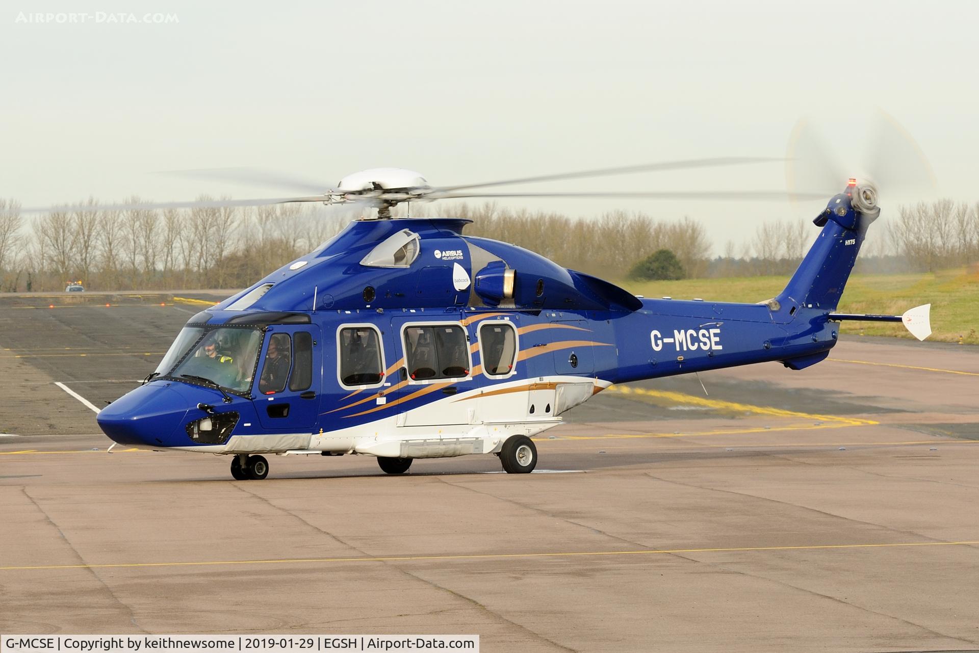 G-MCSE, 2016 Airbus Helicopters EC-175B C/N 5022, Fuel stop between Aberdeen and Jersey.