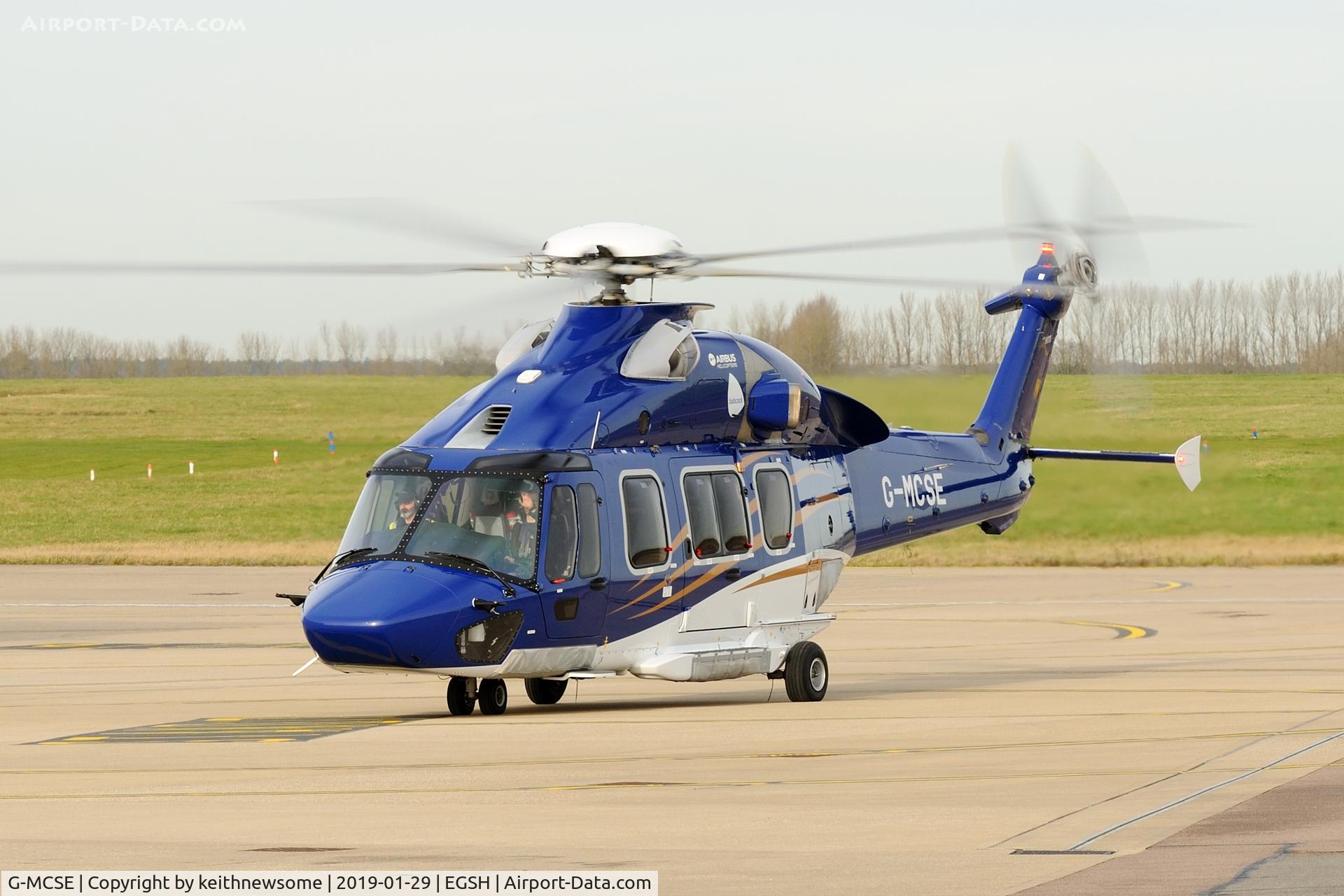G-MCSE, 2016 Airbus Helicopters EC-175B C/N 5022, Fuel stop between Aberdeen and Jersey.